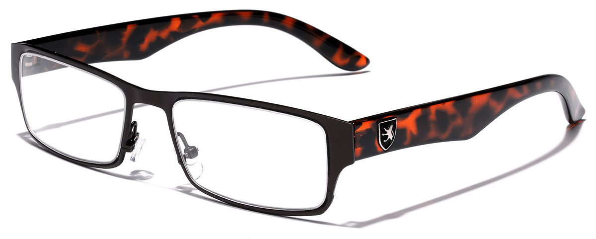 Stylish Rectangular Horn Rimmed Clear Lens Eyeglasses for Men - Trendy Fashion Frames for Work, Reading & Everyday Wear