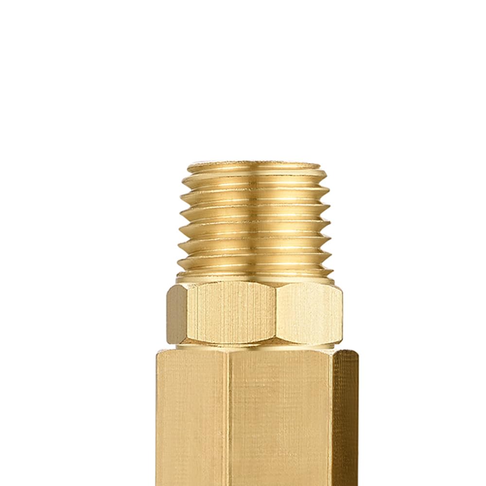1/4 Inch NPT Brass Air Hose Quick Connect Adapter Kit - Male & Female Hex Nipple Fittings for Air Compressors - 10-Piece Set (Ideal for Pneumatic Tools, HVAC Systems, and Industrial Applications)