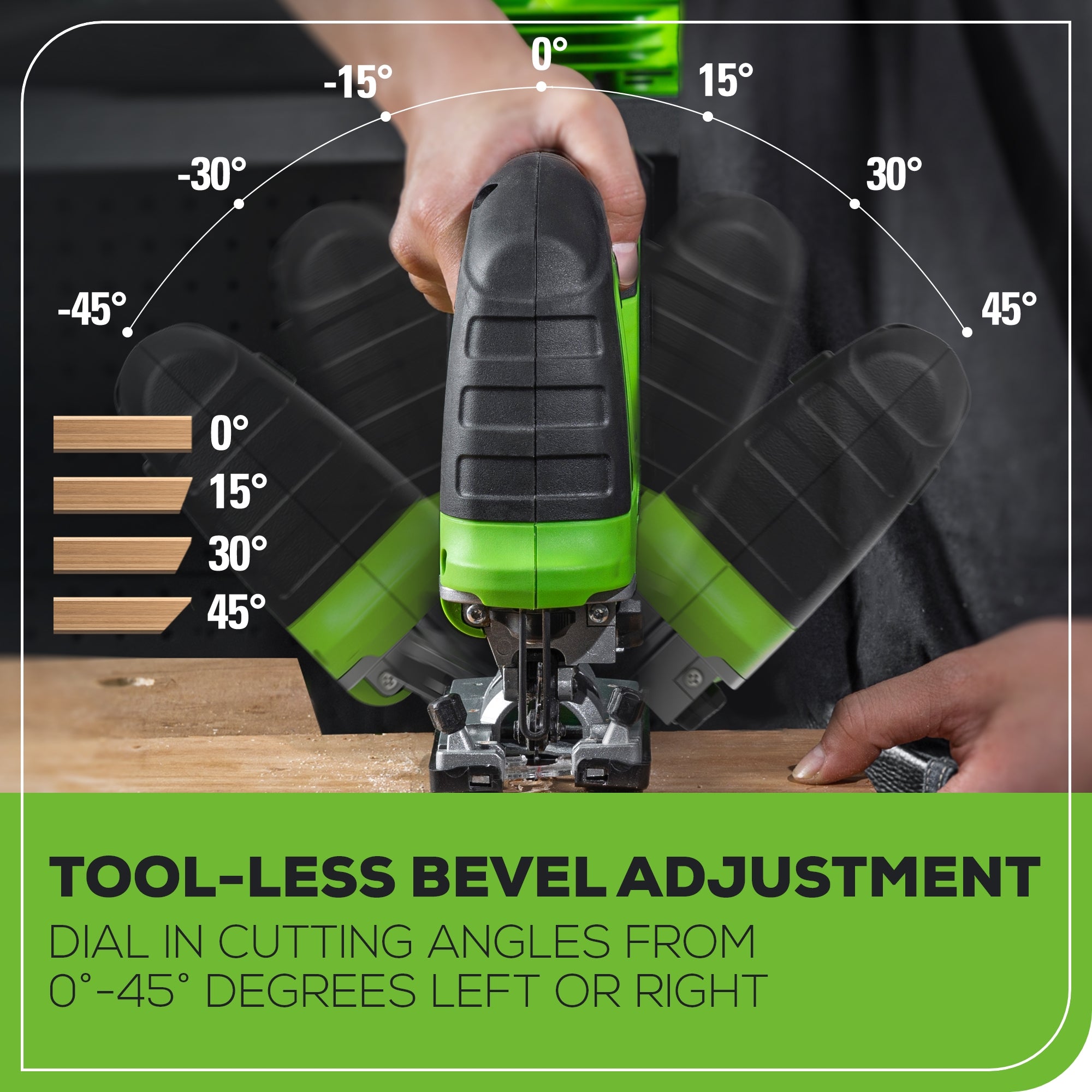 24V Cordless Jig Saw with 4.0Ah Lithium Battery & USB Charger - Powerful Electric Cutting Tool for Woodworking, DIY Projects & Home Renovation