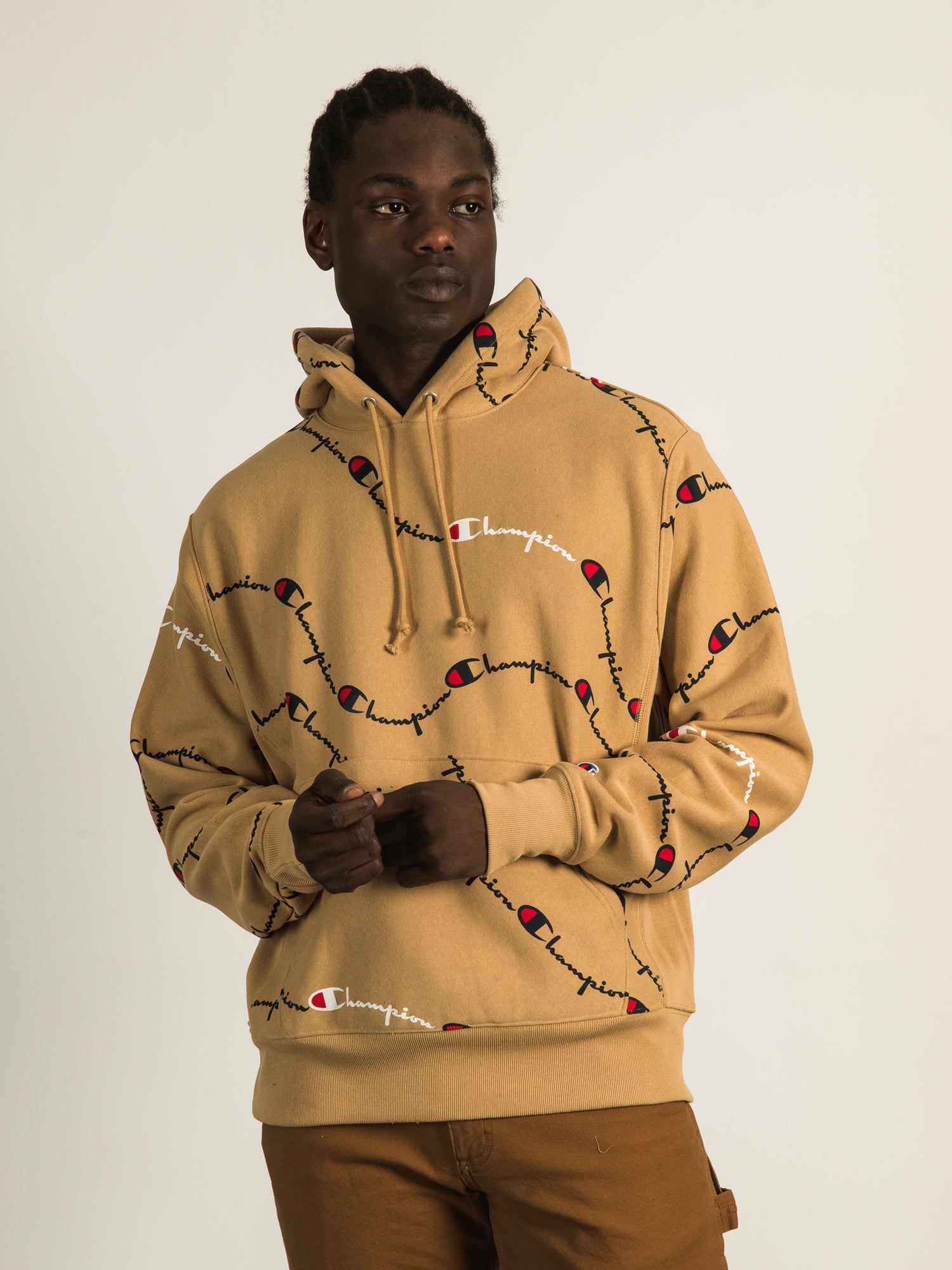Champion Reverse Weave All Over Print Pullover Hoodie - Men's & Women's Casual Sweatshirt for Gym, Streetwear & Lounge - Clearance Sale