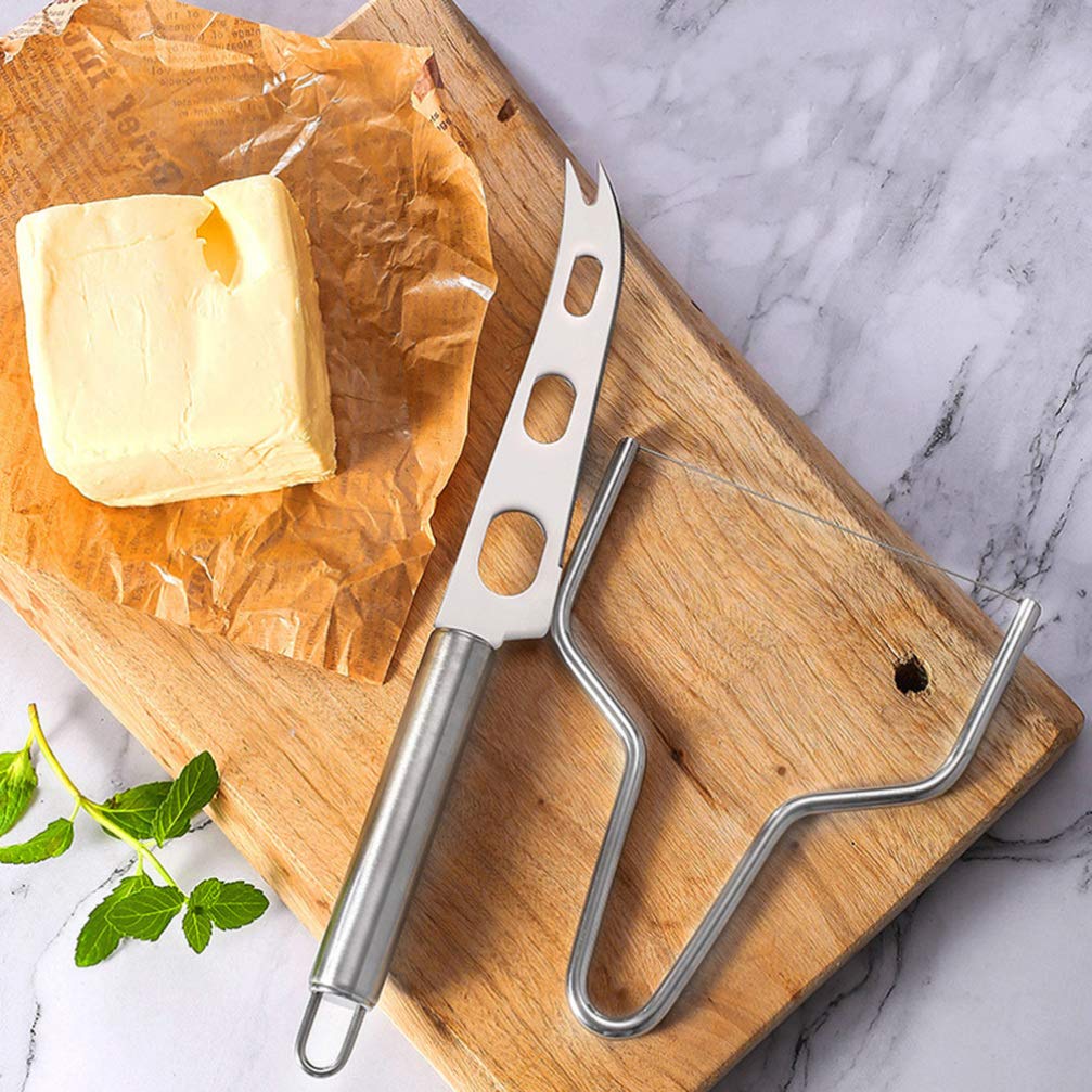 DOITOOL 2-Pack Stainless Steel Bread & Cheese Slicer Set - Perfect for Layer Cakes, Loaves, Pies & Butter - Multi-Purpose Kitchen Tool for Bakers & Home Chefs - Ideal for Parties, Baking & Meal Prep