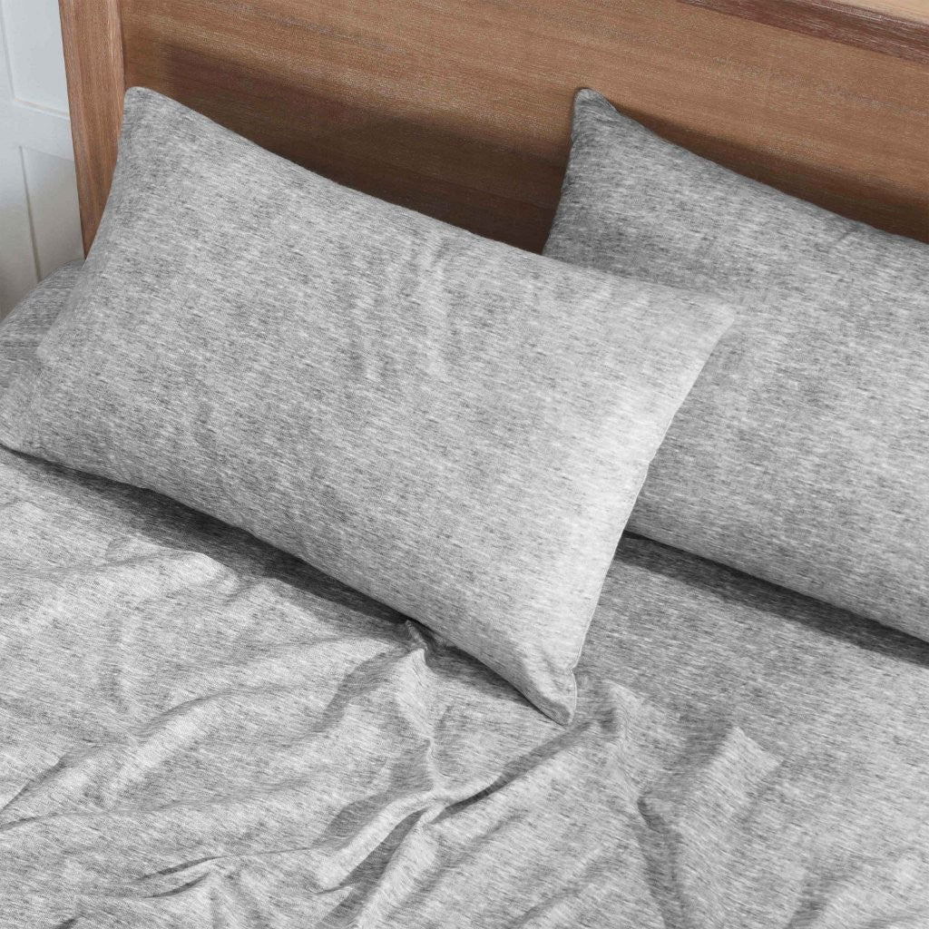 Premium Melange Flannel Cotton Two-Toned Brushed Pillowcases Set of 2 - Soft & Cozy for Winter Nights - Perfect for Bedroom, Guest Room & Home Decor