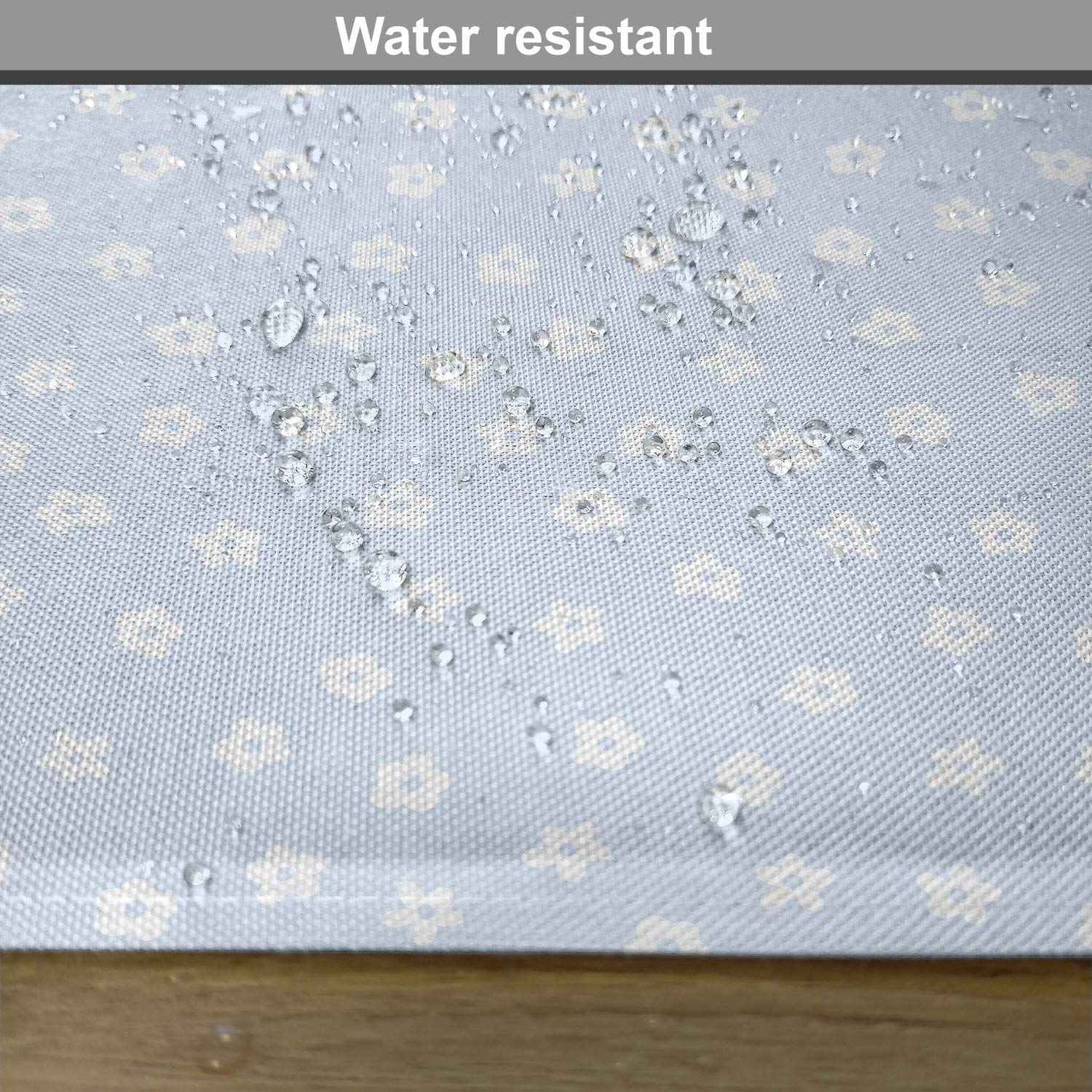 Ambesonne Floral Place Mats Set of 4 - Scattered Spring Blossoms Wild Flowers Design Washable Fabric Table Mats for Dining Room Decor, Standard Size (Pale Blue & White) - Perfect for Spring Tablescapes, Dinner Parties & Everyday Meals