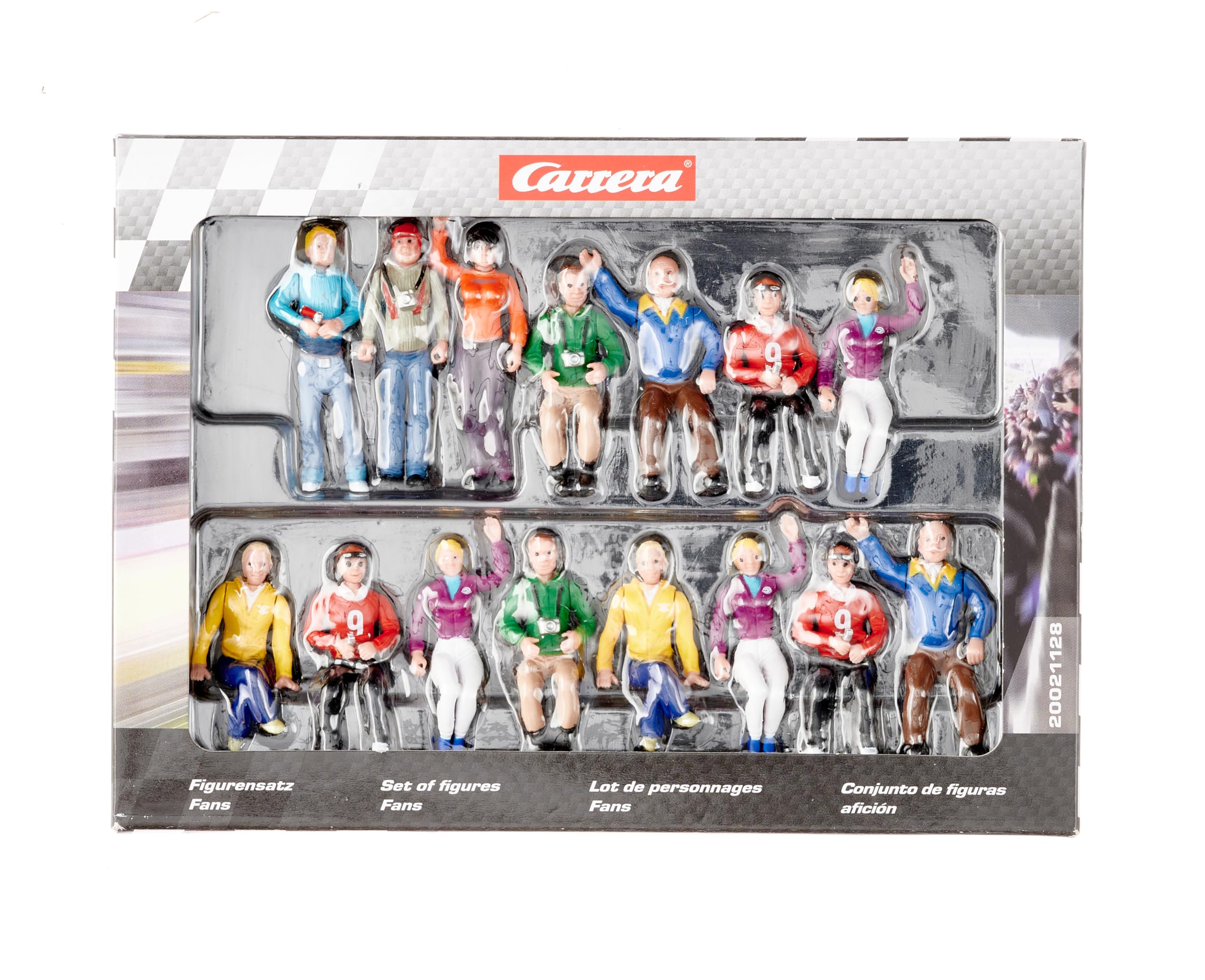 1:32 Scale Carrera Race Spectators - Set of 15 Detailed Slot Car Track Fans - Realistic Scenery Accessories for Model Car Racing & Diorama Displays - Perfect for Slot Car Tracks, Train Sets & Tabletop Gaming Scenes