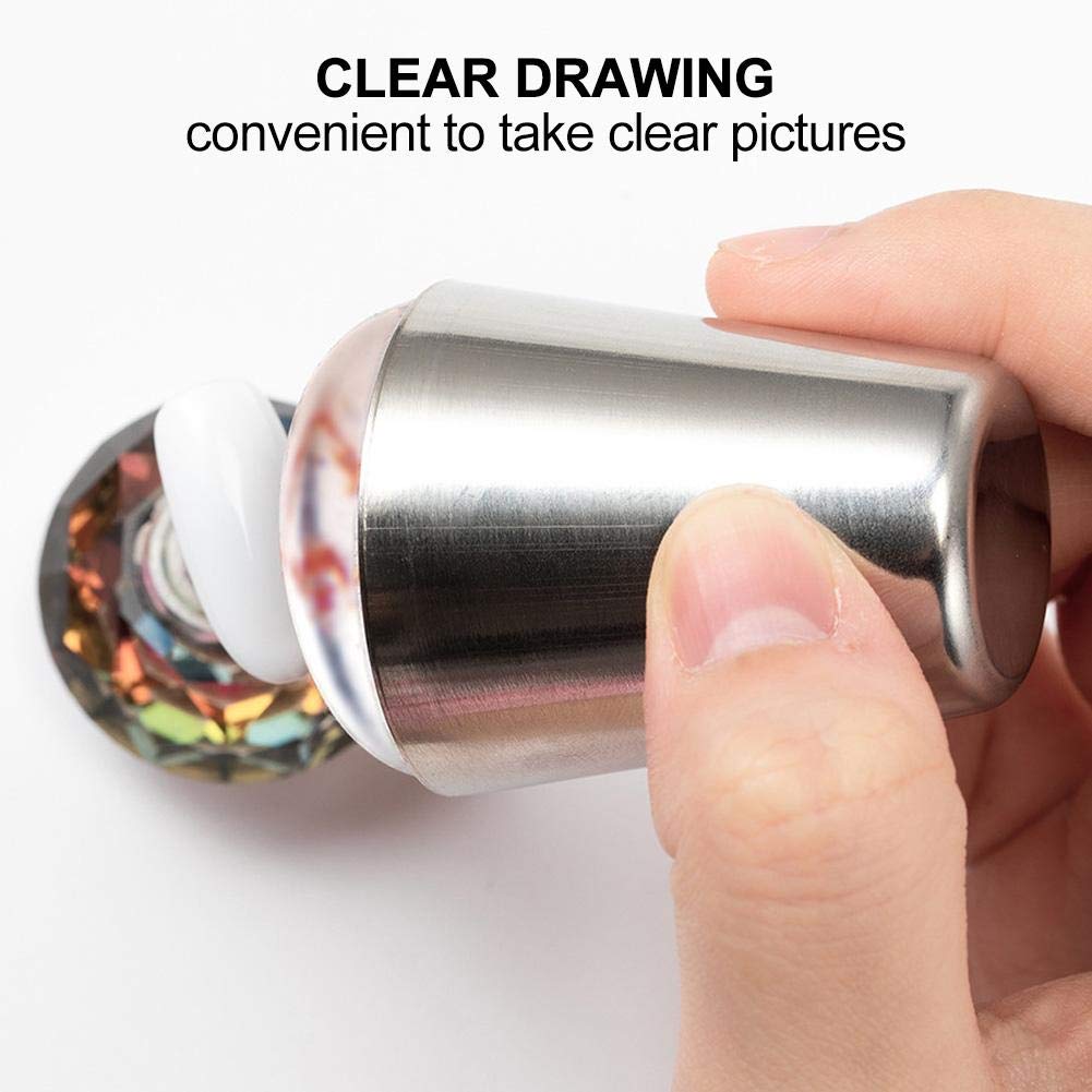 Professional Nail Art Stamper Kit - Clear Silicone Manicure Transfer Tool with Scraper for DIY Nail Polish Designs | Perfect for Home Salon, Nail Art Enthusiasts & Professional Use (Model N5322)