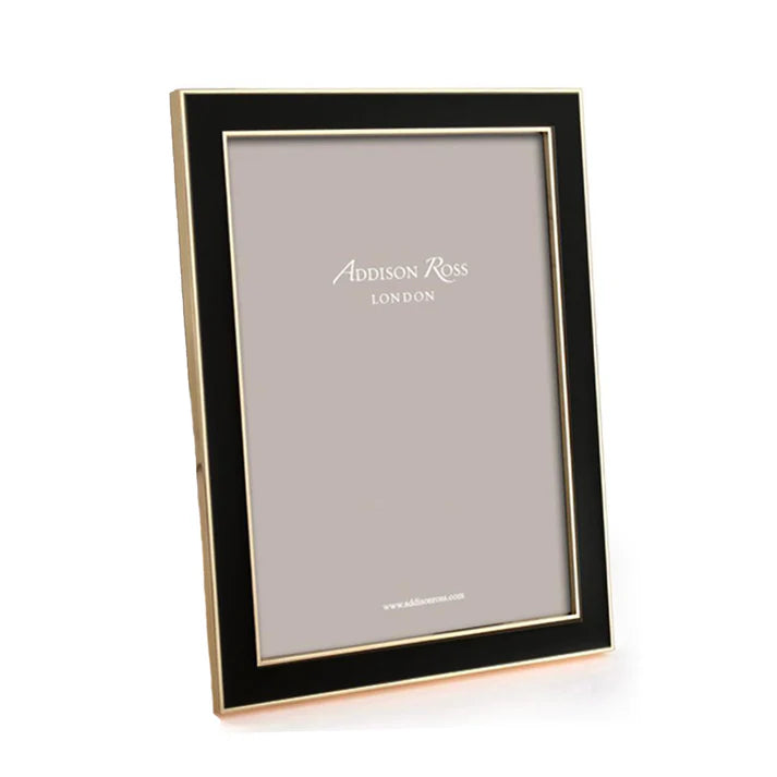 Vintage Black Enamel & Gold Frame - Elegant Wall Decor for Living Room, Bedroom, or Office - Perfect for Home & Gift Giving