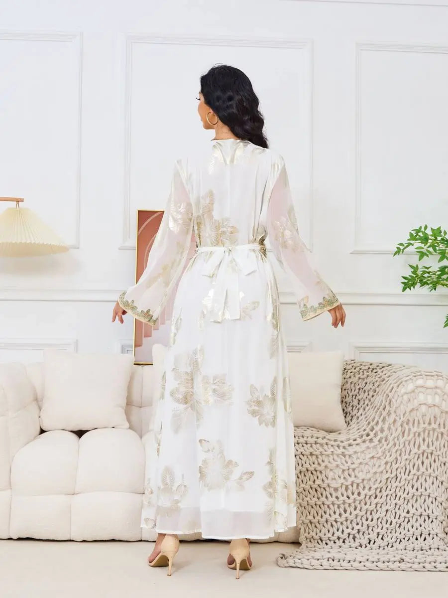 Elegant Eid Bronzing Caftan Dress for Women - Luxury Kaftan for Celebrations, Evening Parties & Special Occasions | Perfect for Weddings, Festivals & Holiday Gatherings | Style #25060