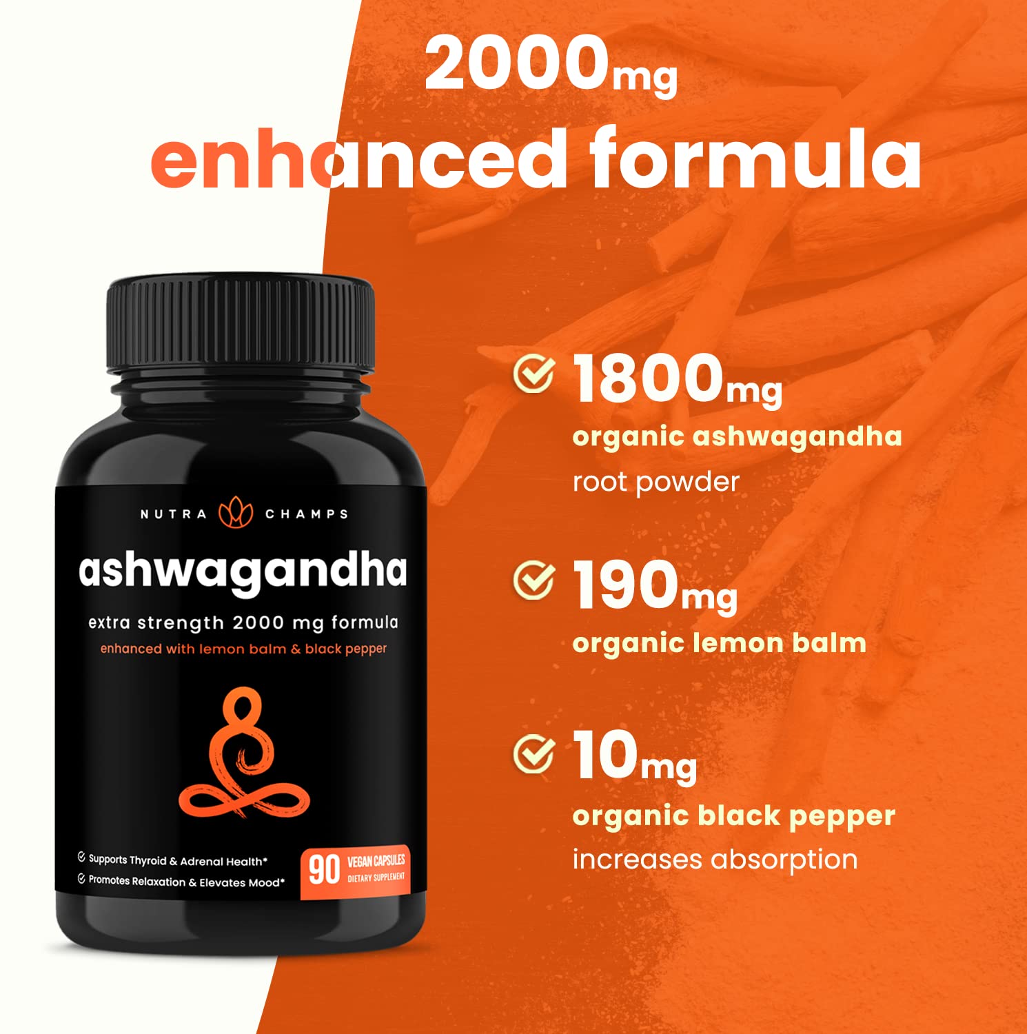 NutraChamps Maca Root & Ashwagandha Supplement Bundle - Natural Energy Booster & Stress Relief - Supports Hormonal Balance & Immune System - Perfect for Workout Recovery & Daily Wellness Routine