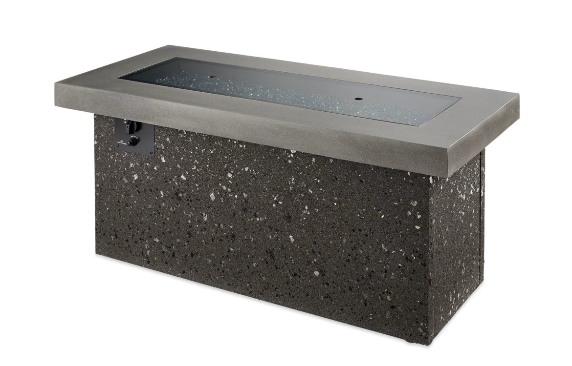 Outdoor Gas Fire Pit Table - The Outdoor Greatroom Company Key Largo Linear Fire Pit for Patio, Backyard, Deck & Poolside Gatherings