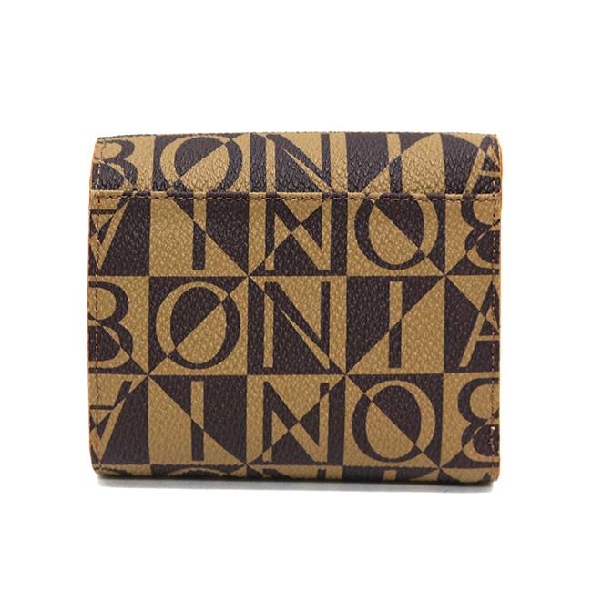 Bonia Monogram Short 3 Fold Leather Wallet for Men - Slim RFID Blocking Brown Genuine Leather Wallet - Perfect for Everyday Use, Travel & Business
