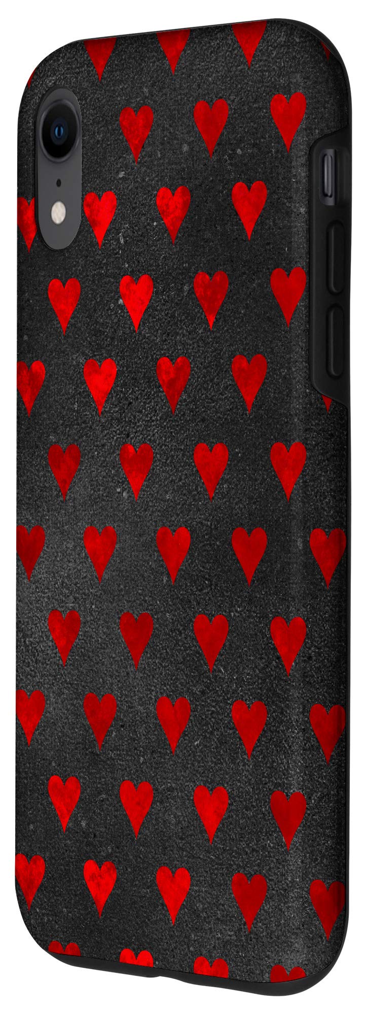 Gothic Dark Red Hearts iPhone XR Case - Occult Goth Phone Cover for Women & Men, Perfect for Halloween, Parties & Gothic Fashion