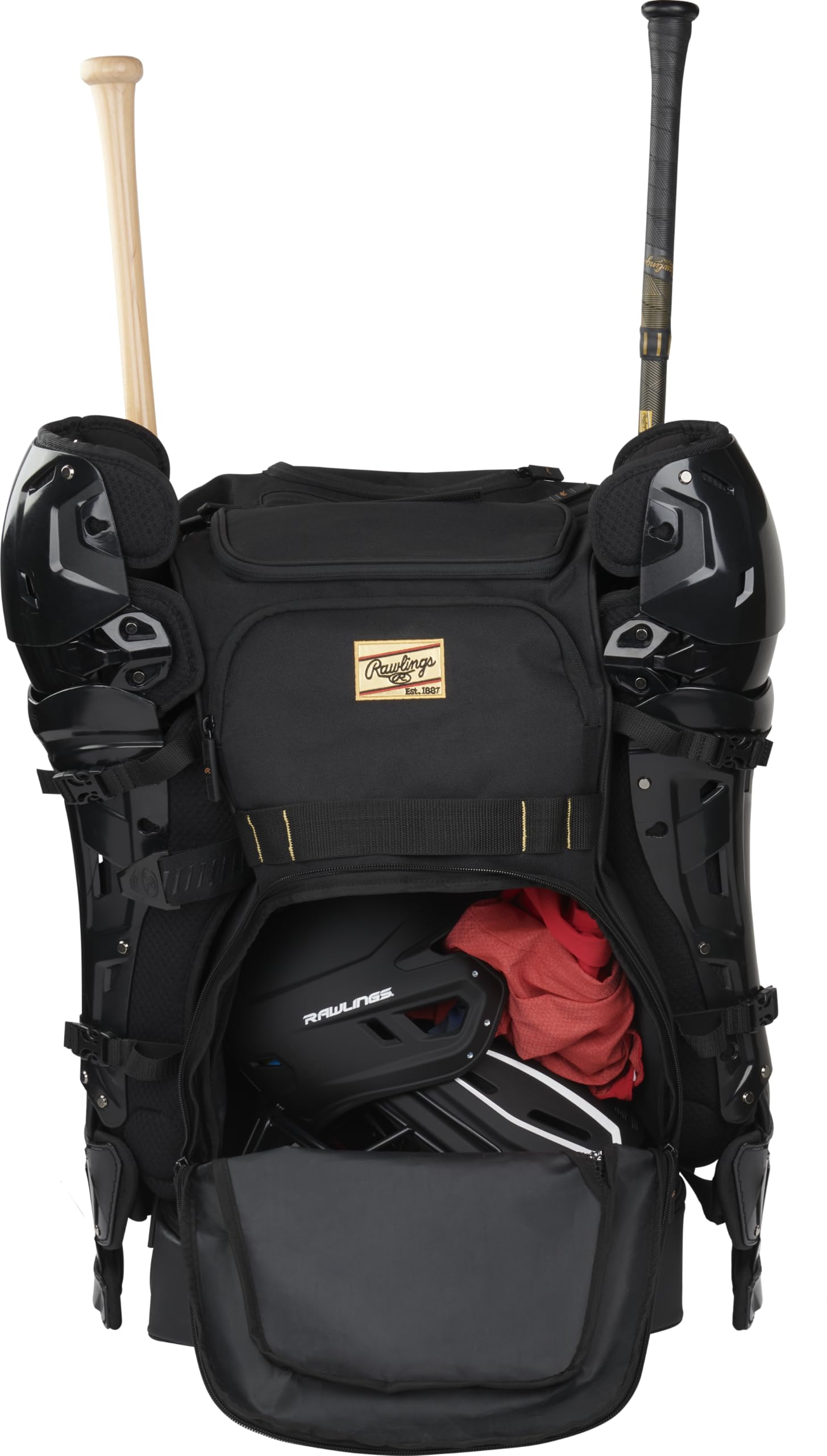 Rawlings GOLD COLLECTION Wheeled Equipment Bag for Baseball & Softball - Durable Sports Gear with Multiple Style Options | Perfect for Team Travel & Game Day Organization