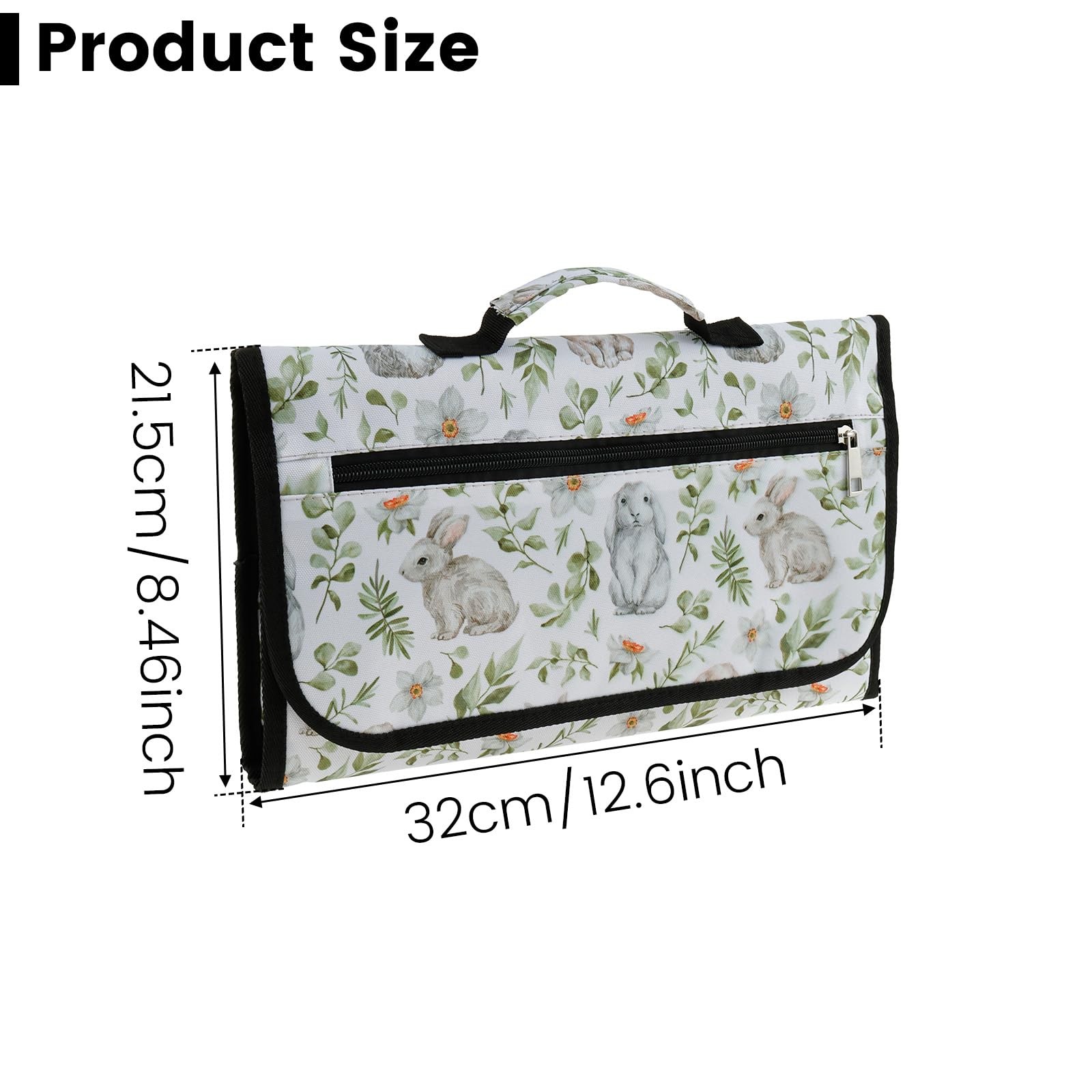 FALESOUL Portable Waterproof Baby Changing Pad - Lightweight Foldable Travel Diaper Mat with Wipes Pocket, Wipeable Mobile Changing Station for Newborns & Toddlers (Green) - Perfect for Nursery, Travel, On-the-Go Diaper Changes at Home, Park & Airplane