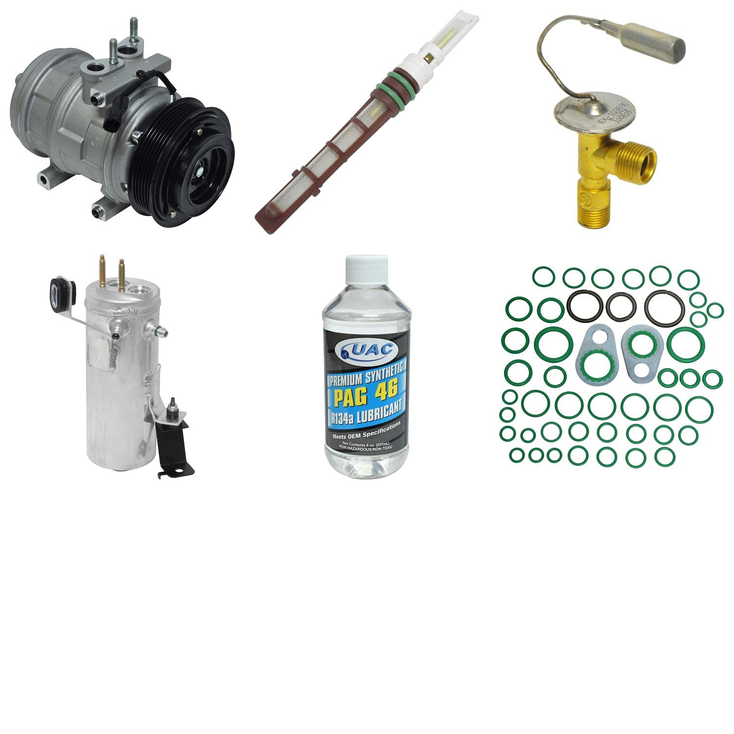 HVAC A/C Compressor Replacement Kit - Universal Fit for Car & Truck AC Systems - Perfect for DIY Auto Repair & Maintenance