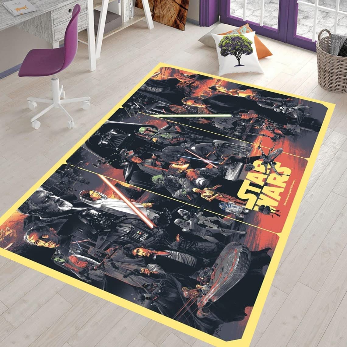 Soft Non-Slip Movie Characters Area Rug - 3x5, 4x6, 5x8, 5.2x9 ft Size Options for Bedroom & Living Room - Perfect Home Decor Gift for Movie Lovers & Boys - Ideal for Cozy Movie Nights & Themed Room Decor