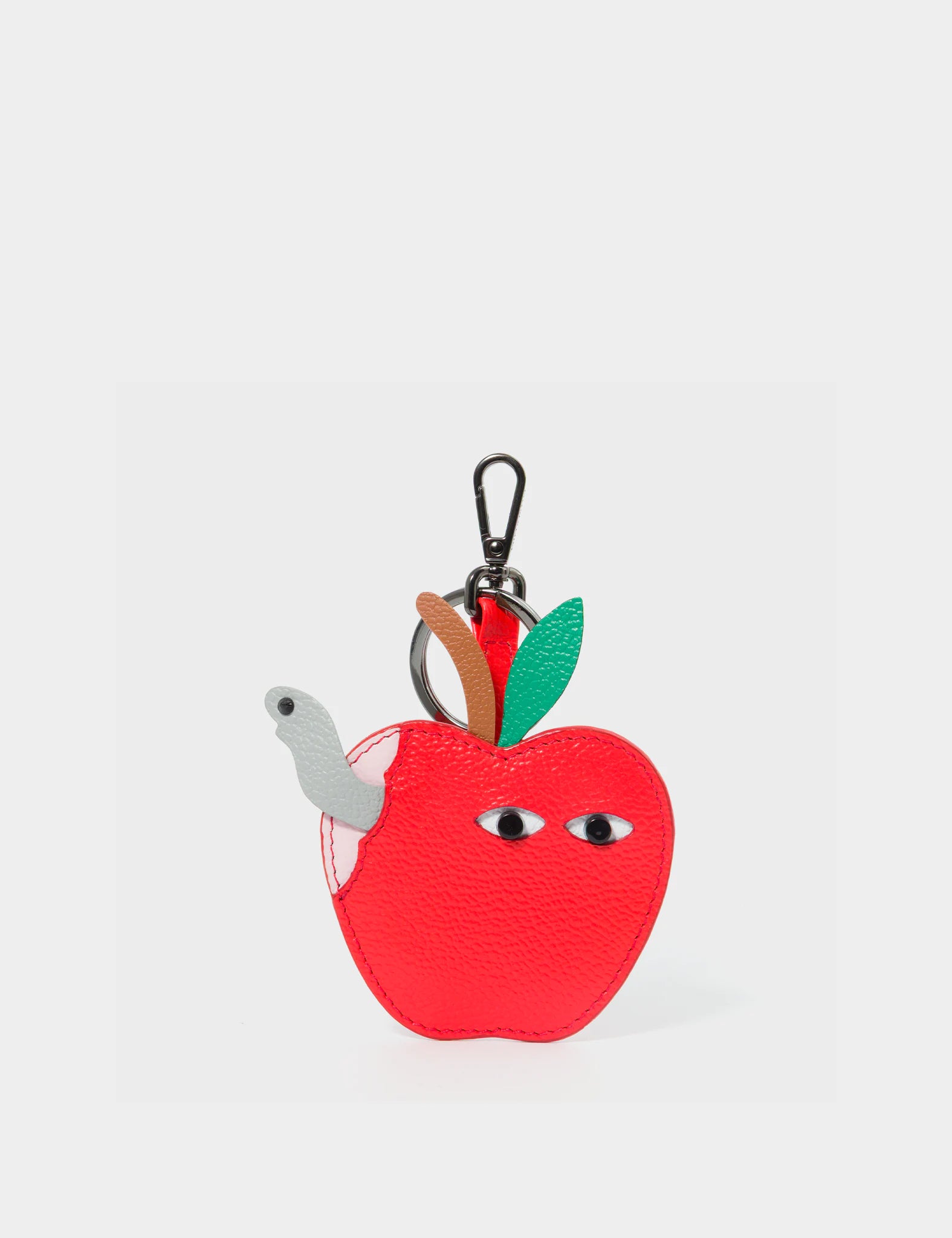 Wormhattan Charm Fiesta Red Leather Keychain - Stylish & Durable Key Holder for Everyday Use, Travel & Gifts