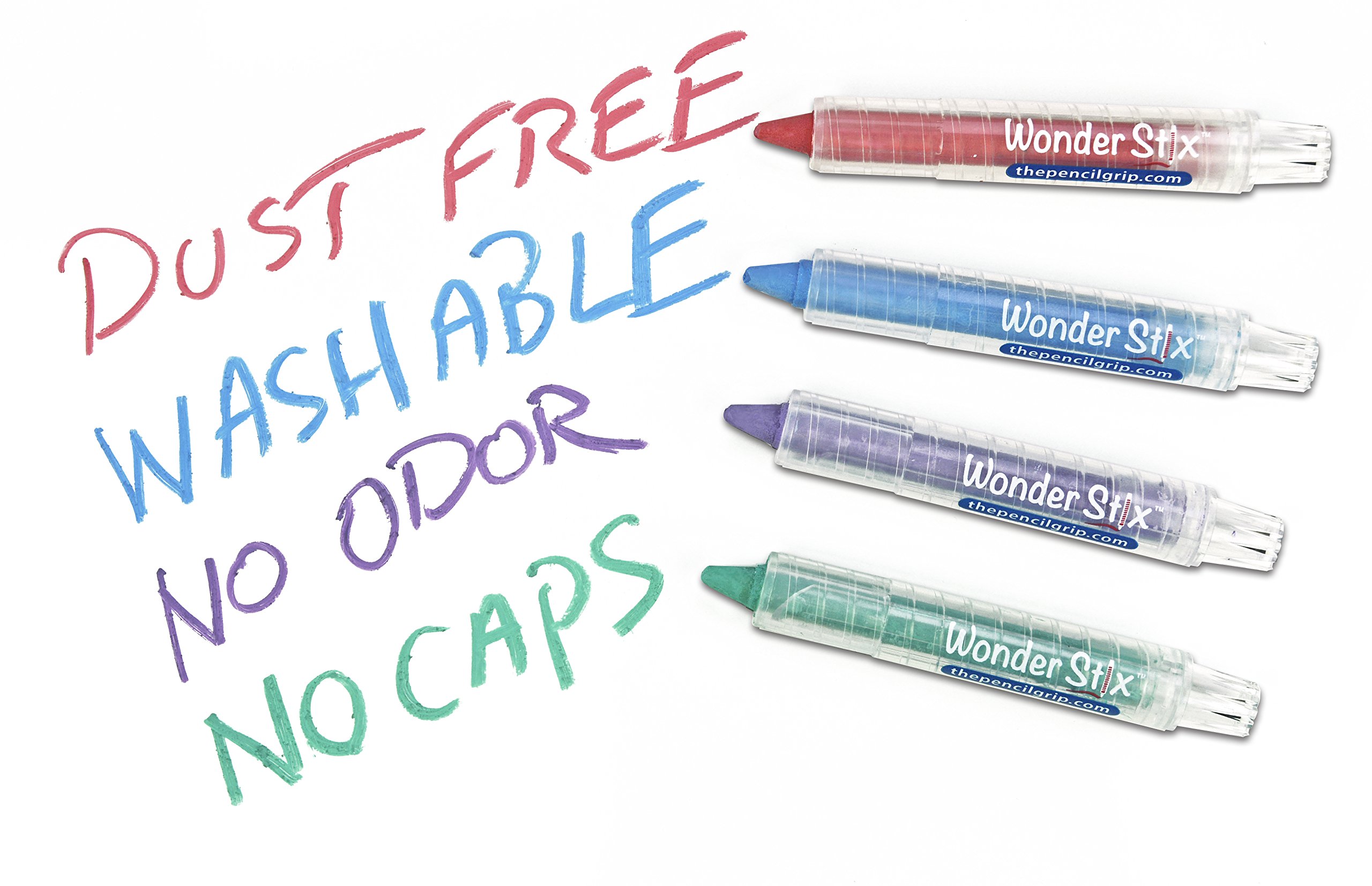 Wonder Stix Dustless Chalk Crayons - 24 Pack Pastel Colors | Non-Toxic, No Mess Art Supplies for Kids | Perfect for Sidewalk Drawing, Classroom Activities & Home Crafts