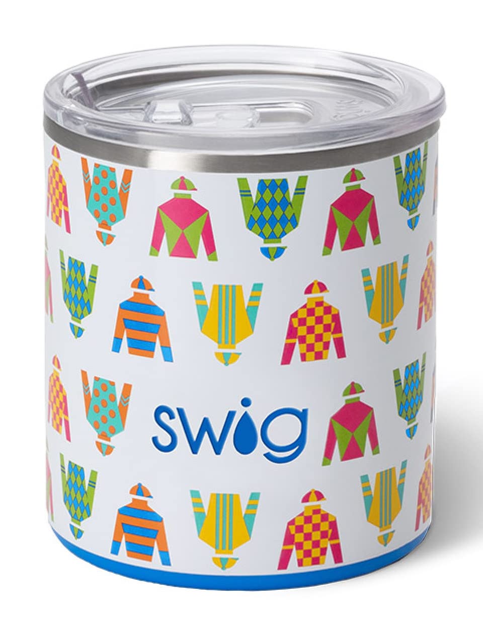 Swig Life 12oz Triple Insulated Stainless Steel Lowball Tumbler with Lid - Vacuum Sealed, Double Wall, Dishwasher Safe Travel Coffee Cup for Hot & Cold Drinks - Perfect for Office, Commuting, and Outdoor Adventures (Jockey Silk)