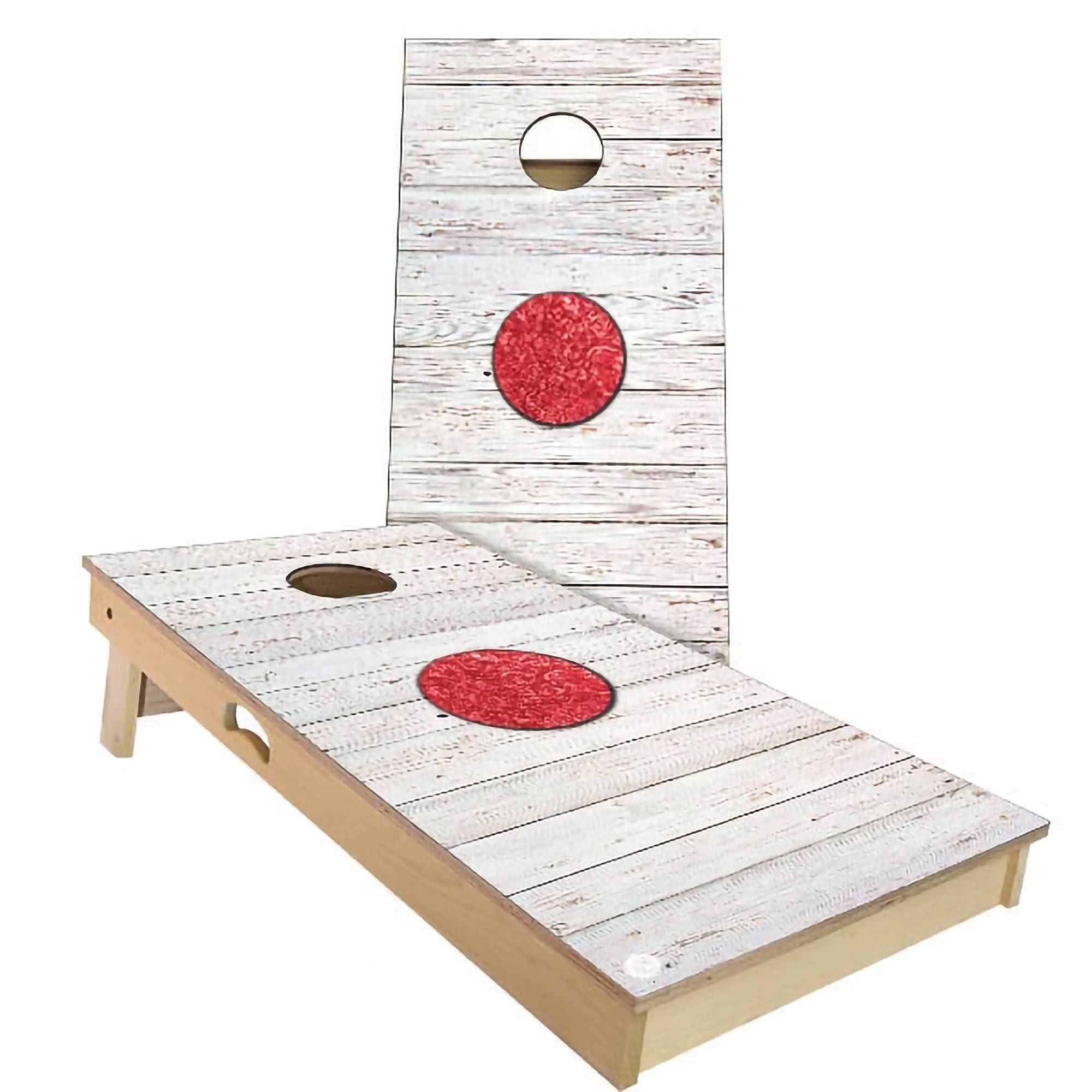 Skip's Garage Japan Flag Cornhole Board Set - 2 Boards & 8 Bags - Portable Outdoor Game for Backyard, Tailgating, BBQ Parties & Beach Fun - Choose Your Size & Accessories