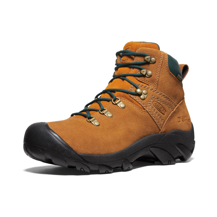 KEEN Men's Pyrenees Waterproof Hiking Boots - Lightweight & Durable for Outdoor Adventures | Maple/Marmalade Color | Perfect for Trail Hiking, Camping & Backpacking