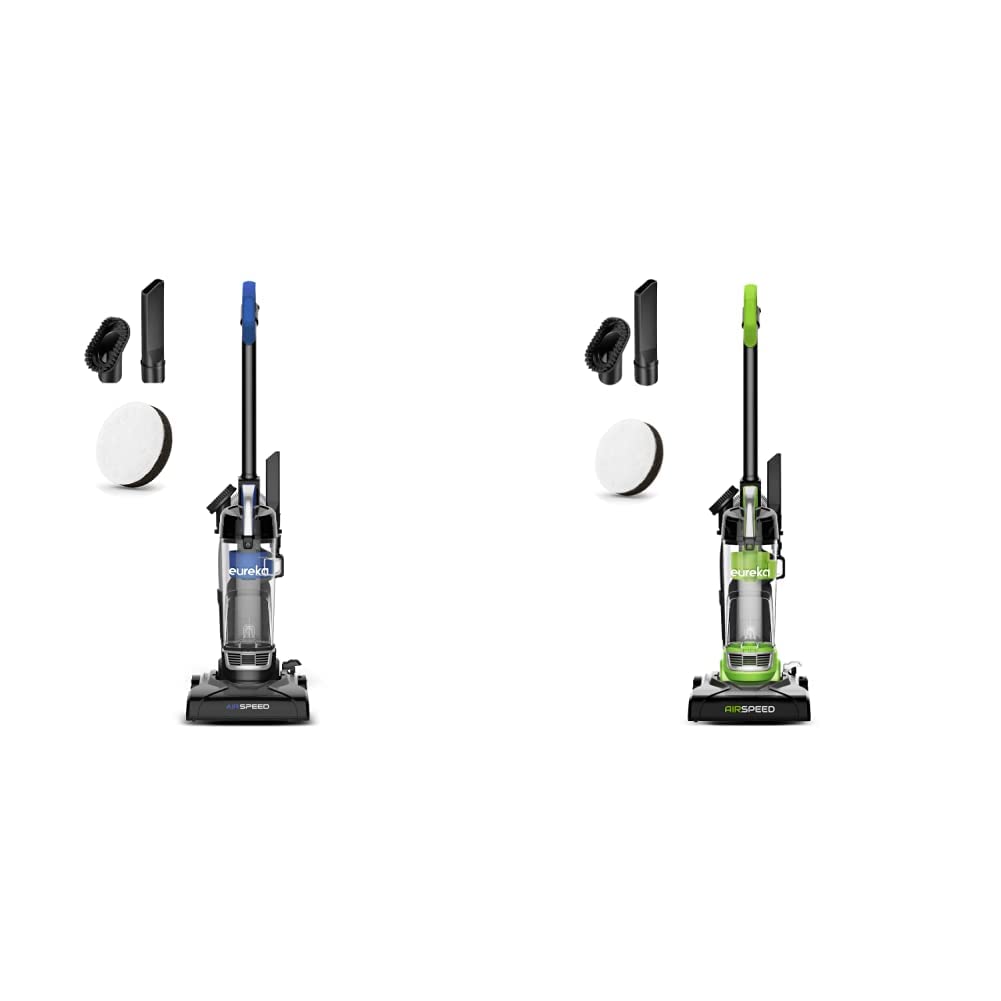 EUREKA Airspeed Ultra-Lightweight Bagless Upright Vacuum Cleaner with HEPA Filter - Blue & Green Replacement Filters - Perfect for Hardwood Floors, Carpets, and Pet Hair Removal