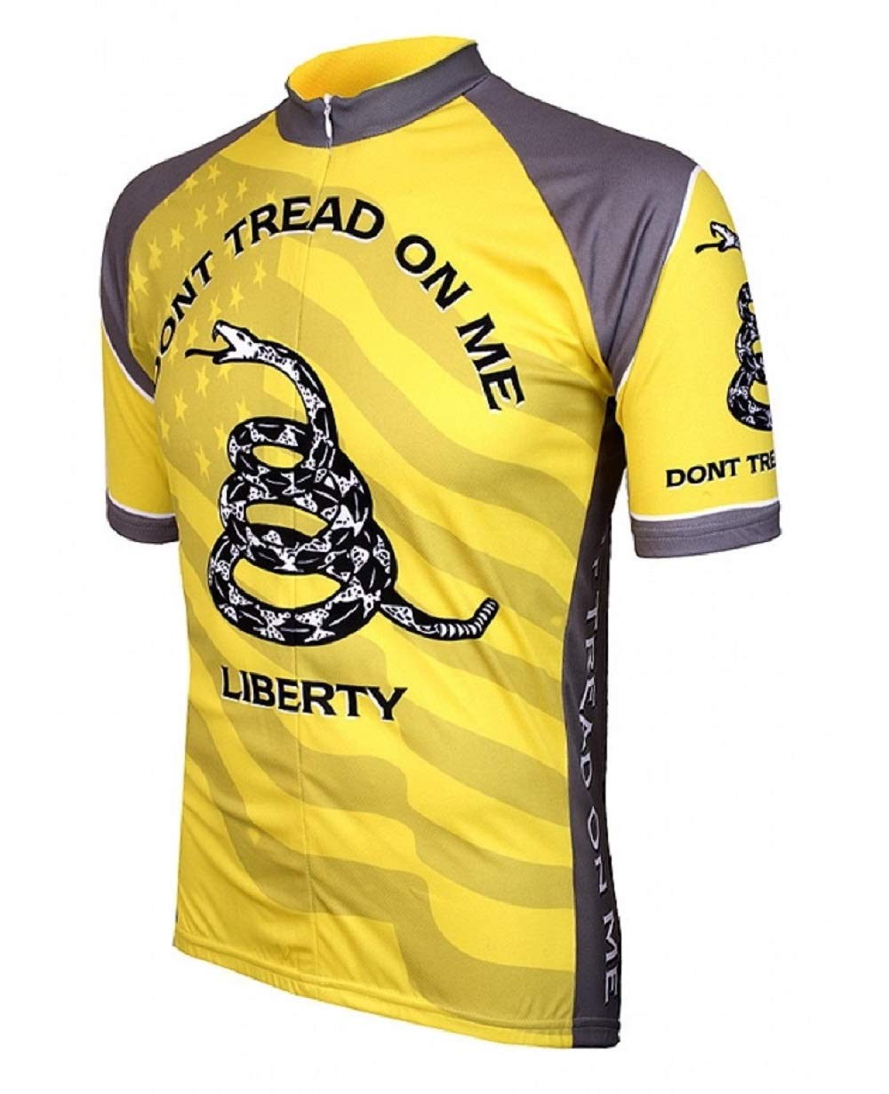 Don't Tread on Me Men's Cycling Jersey - Breathable Bike Shirt for Road & Mountain Biking - Perfect for Cycling Enthusiasts & Outdoor Sports