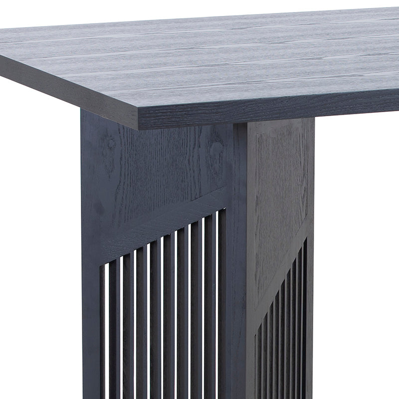 Premium MONTANA 180cm Dining Table - Solid Black Ash Wood for Modern Dining Room & Kitchen - Perfect for Family Gatherings & Dinner Parties