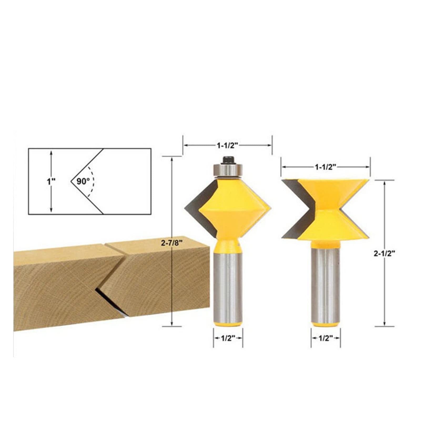 5Pcs 1/2 Inch Carbide Milling Cutter Set for Woodworking - Door Frame Lace Knife, Cabinet Carving Knife with Sharp Cutting Edge (5pcs) - Perfect for Door Carving, Cabinet Making & Wood Shaping Projects