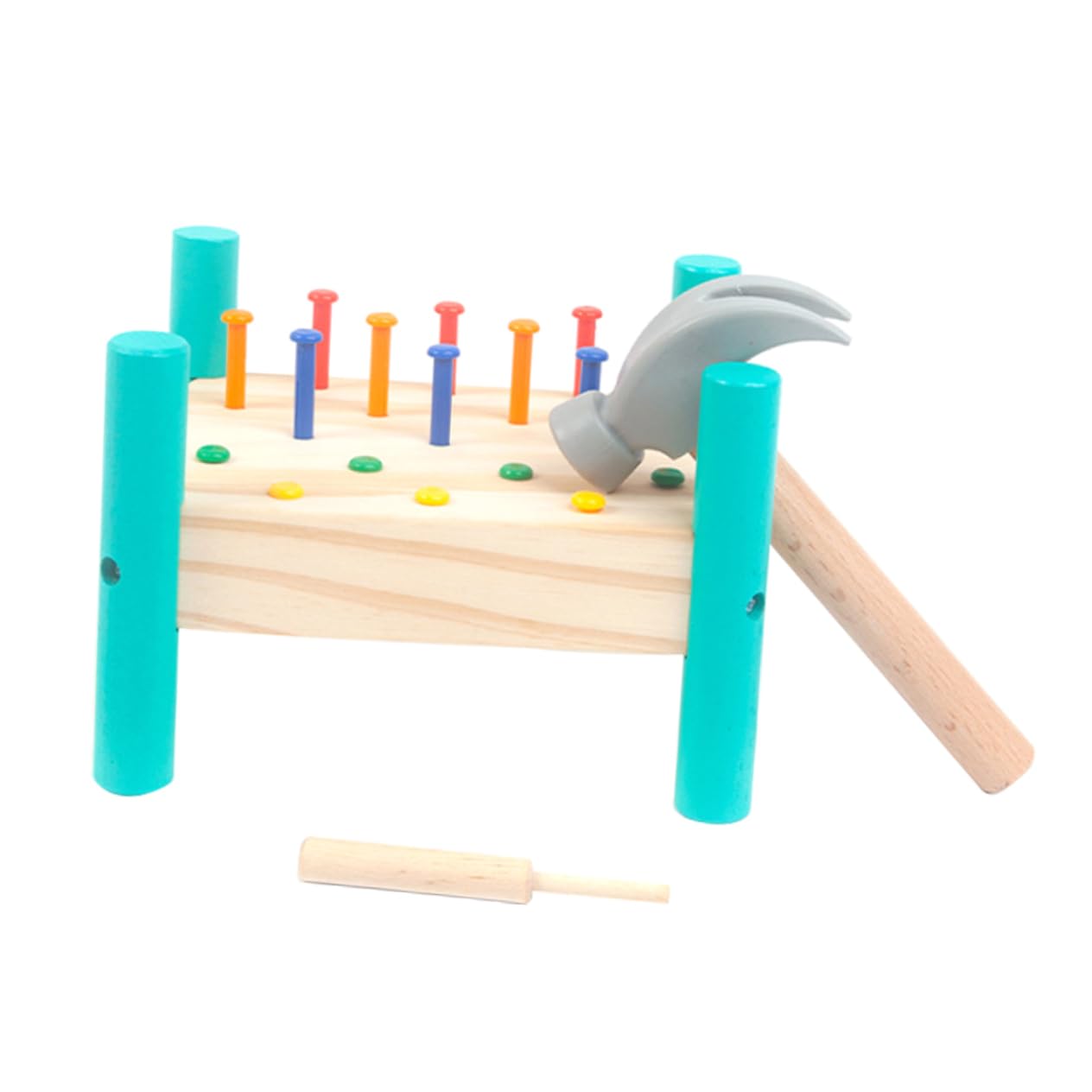 1 Set Wooden Hammer Toy for Kids - Interactive Educational Musical Playset for Preschool Learning, Baby Cognitive Development & Teaching Aids - Perfect for Classroom, Daycare & Home Playtime Activities