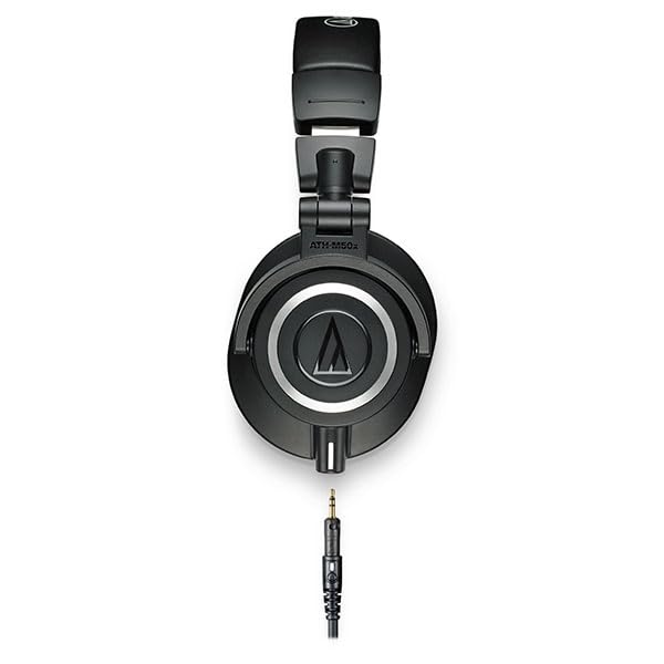 Audio-Technica ATH-M50x Professional Studio Monitor Headphones - Black with Carrying Case, Headphone Stand & Cleaning Cloth | Perfect for Music Production, DJing & Home Recording Studios