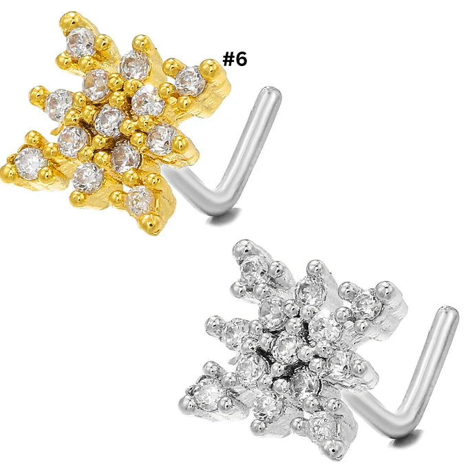 20G Surgical Steel Small Nose Ring L Bend Nose Stud - Hypoallergenic Body Jewelry for Sensitive Skin | Perfect for Daily Wear, Piercing Healing & Fashion Accessories (BD567)