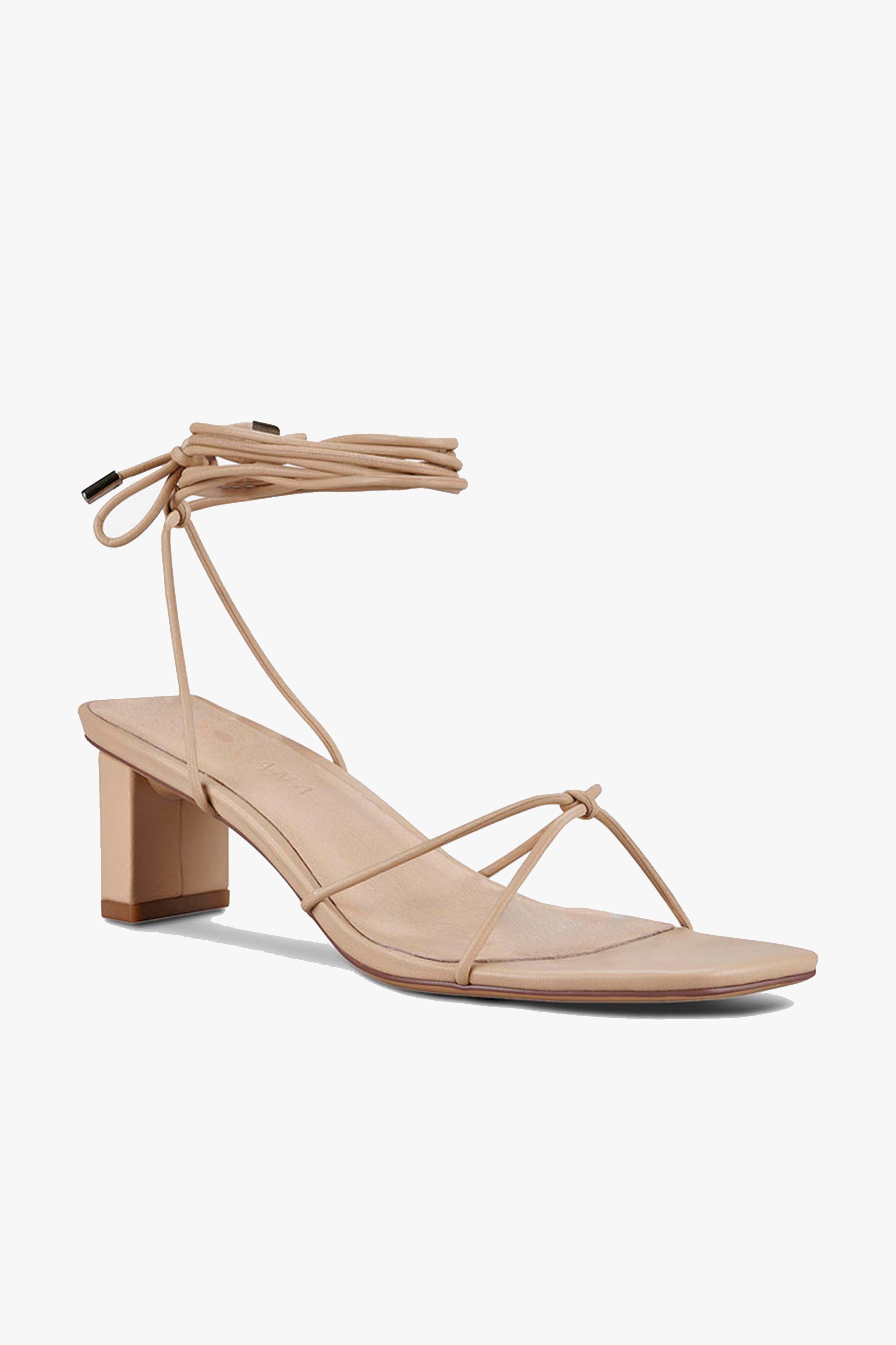 Honey Neutral Ankle Strap Mid Heel Sandals for Women - Comfortable Summer Wedding & Party Shoes - Perfect for Bridal, Cocktail Events & Date Nights