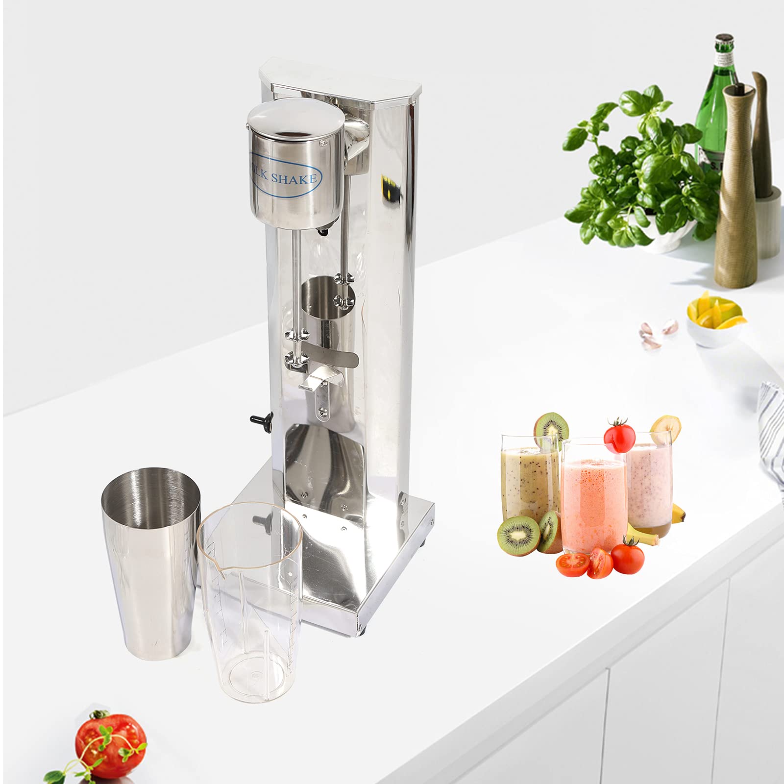 LOYALHEARTDY Stainless Steel Milkshake Maker & Smoothie Blender Machine - 21oz Cup for Protein Shakes, Cocktails, Malted Milks - Perfect for Home Bars, Cafes, and Healthy Smoothie Making
