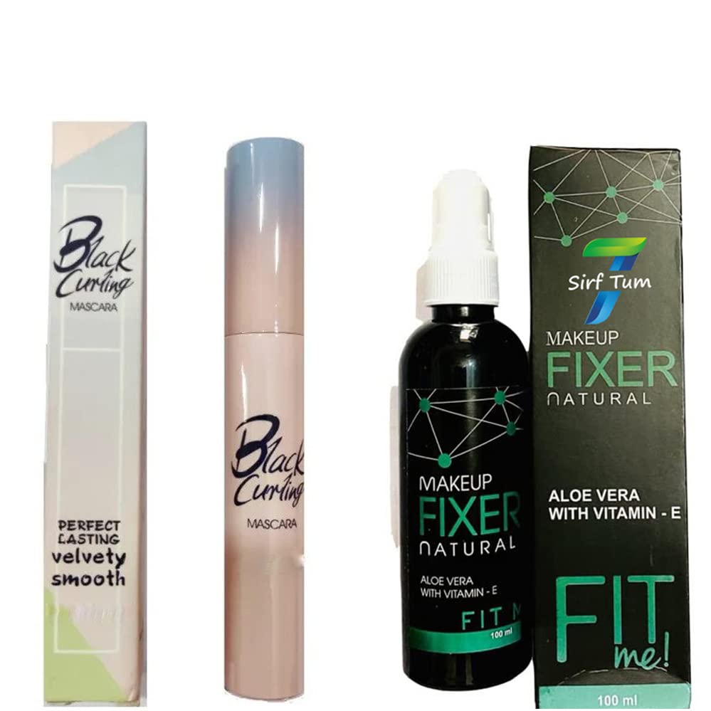 Long-Lasting Black Curling Mascara with Aloe Vera & Vitamin E - Volumizing, Smudge-Proof & Natural Look - Perfect for Daytime Wear & Special Occasions