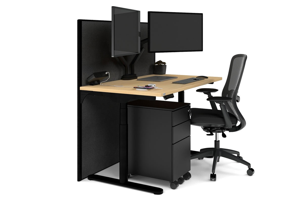Flexi Premium Height Adjustable Single Workstation [1400L x 700W] - Ergonomic Standing Desk for Home Office, Gaming & Study - Electric Sit Stand Desk with Memory Function