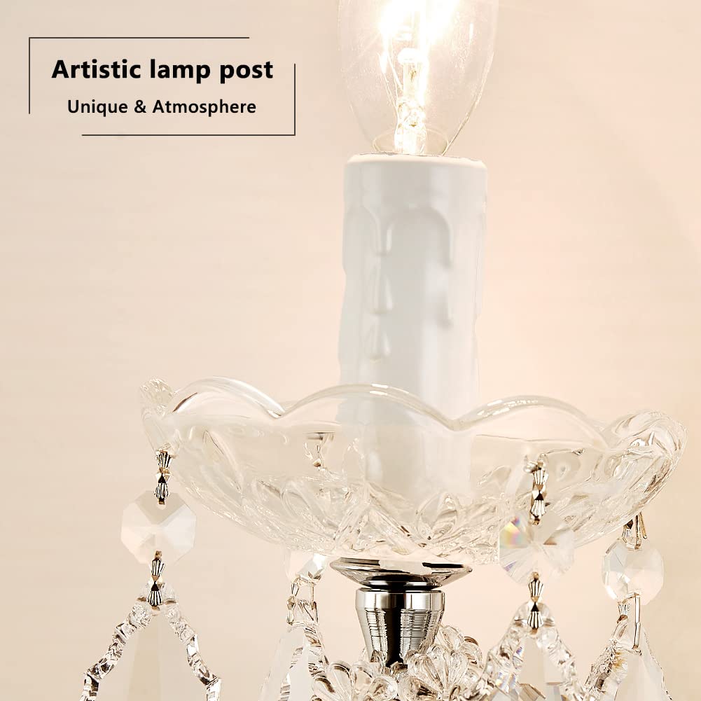 Modern Crystal Wall Sconces - 2-Light Maria Theresa Style Wall Lamp Fixtures for Bedroom, Living Room & Corridor | Elegant Lighting for Home Decor, Hotels & Restaurants