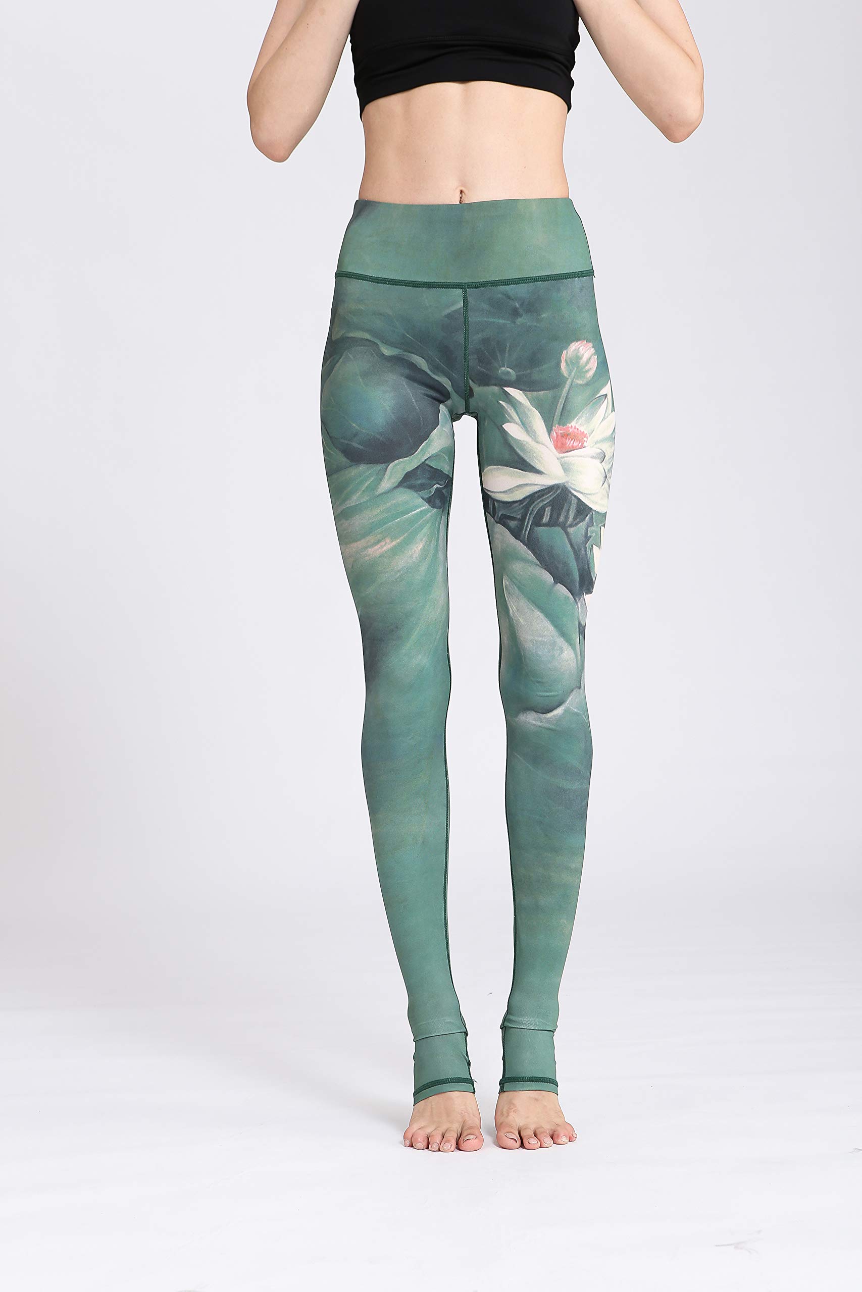 Printed Women's Yoga Leggings - High Waist Tummy Control Over The Heel Workout Pants for Yoga, Gym & Running | Comfortable Stretchy Activewear for Women