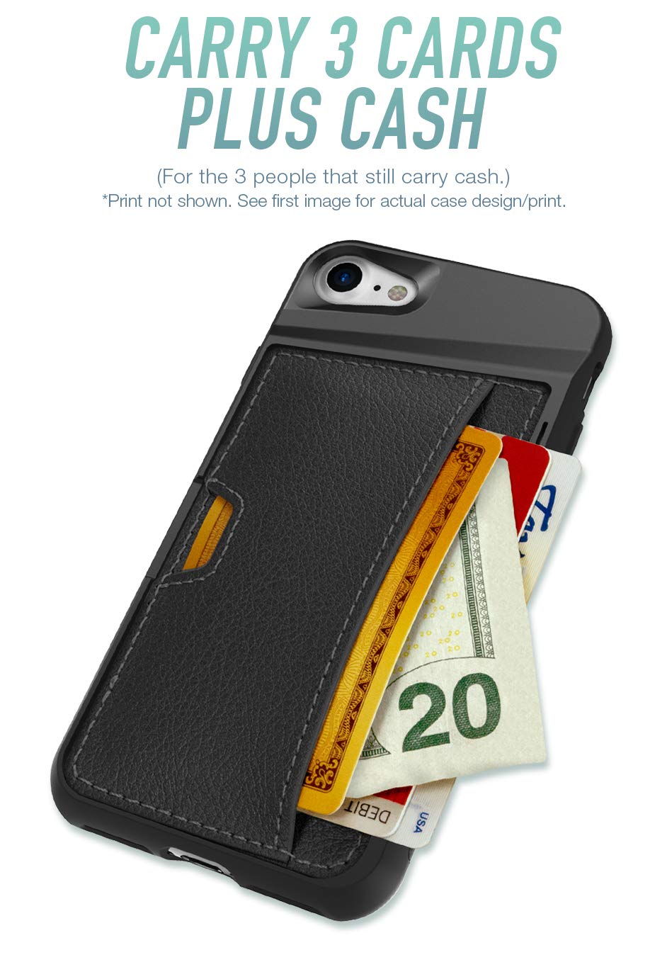 Smartish Fern Real Slim Protective Wallet Case for iPhone 14 with Kickstand & Credit Card Holder | Secure Phone Cover for Everyday Use, Travel & Business