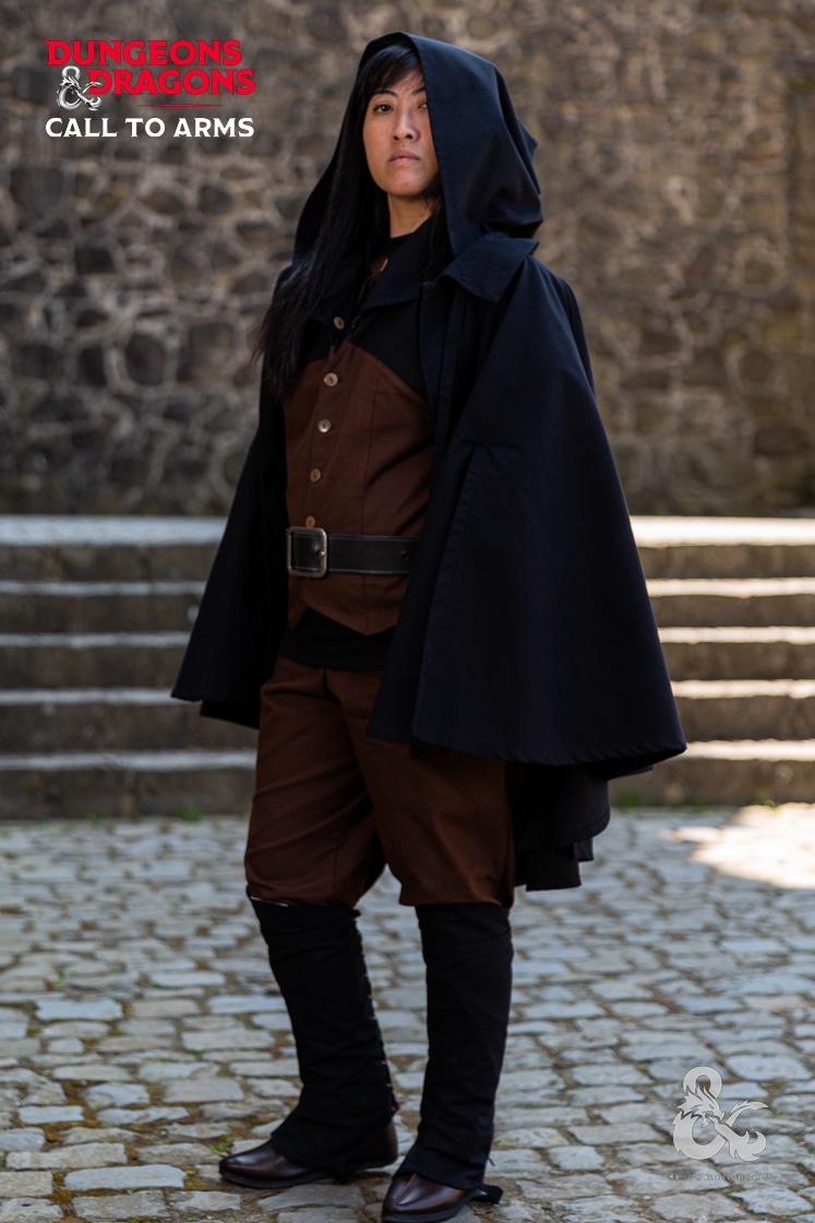 Dungeons & Dragons Rogue Costume Set - Dark Black & Brown Outfit for Cosplay, LARP & Fantasy Roleplaying Games | Perfect for Halloween, Conventions & D&D Adventures