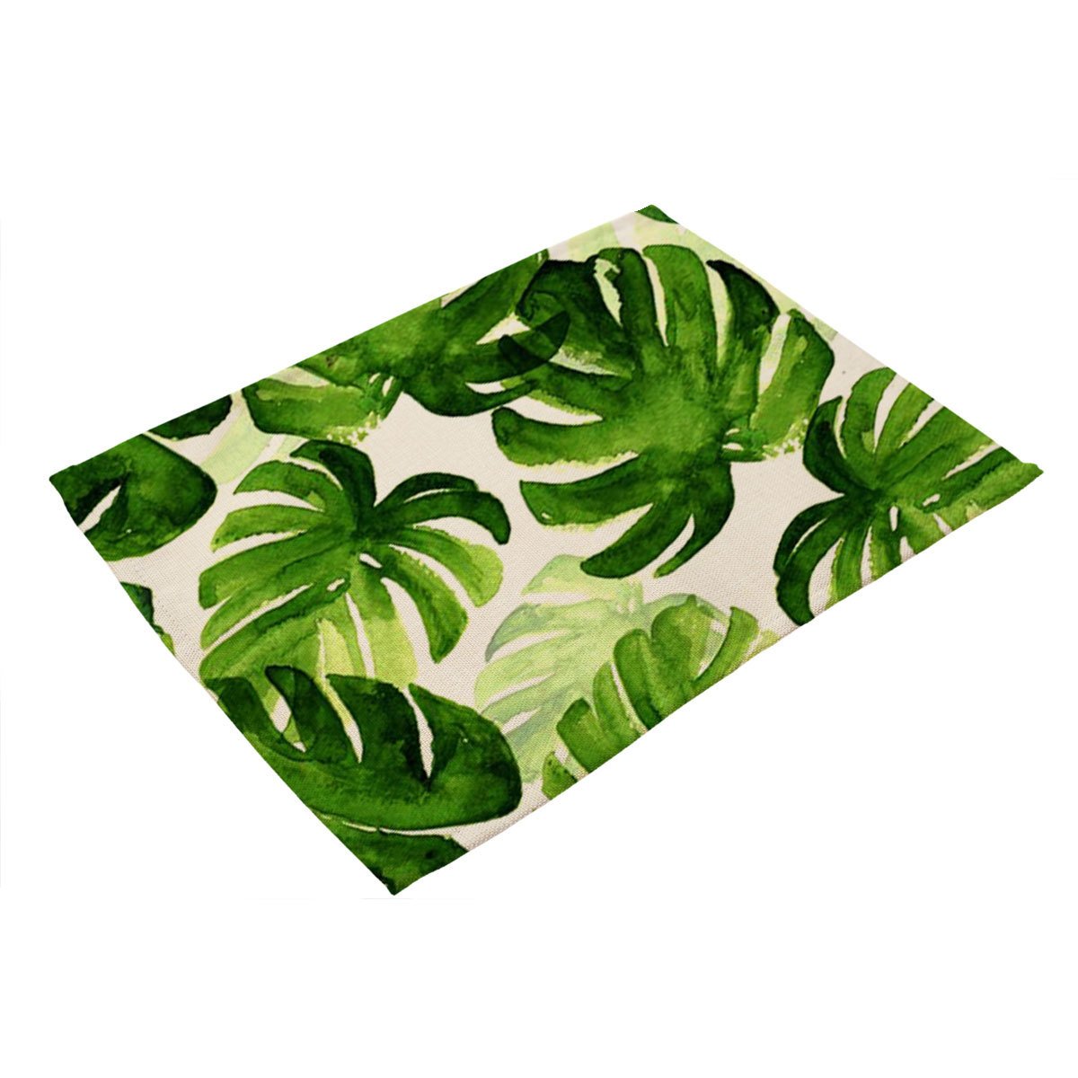 LANGUGU Tropical Garden Hibiscus Vintage Print Cotton Placemats, Washable Dining Table Mats for Kitchen & Home Decor, Set of 2, Perfect for Indoor and Outdoor Use