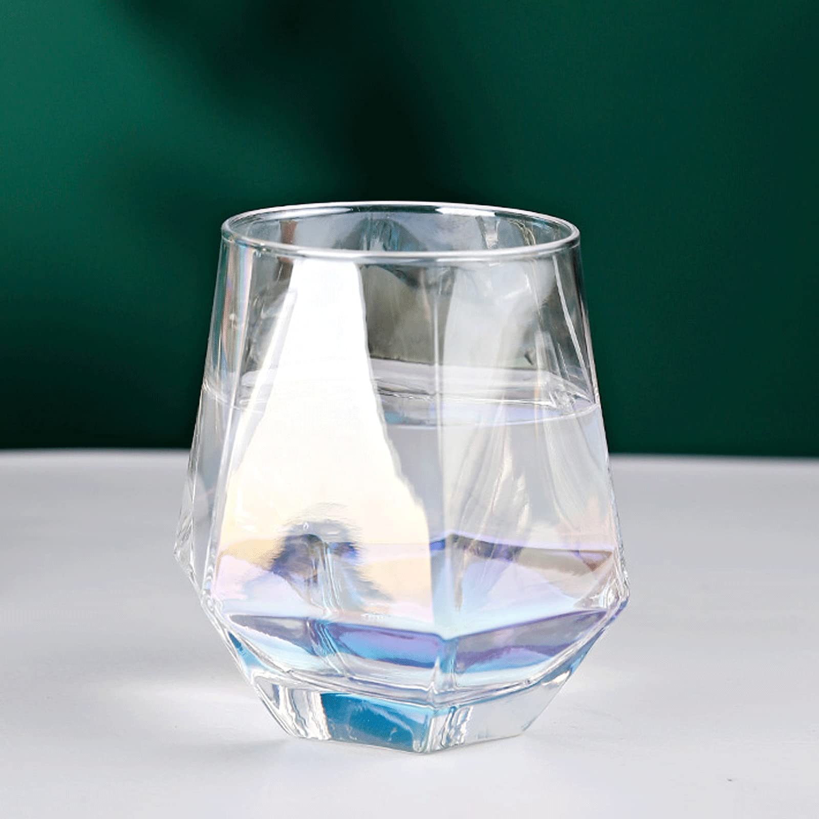6-Piece 10oz Lead-Free Glass Water Cups Set - Purple Romantic Drinking Glasses for Juice, Beverages, Beer - Perfect for Home, Restaurants & Party Decor