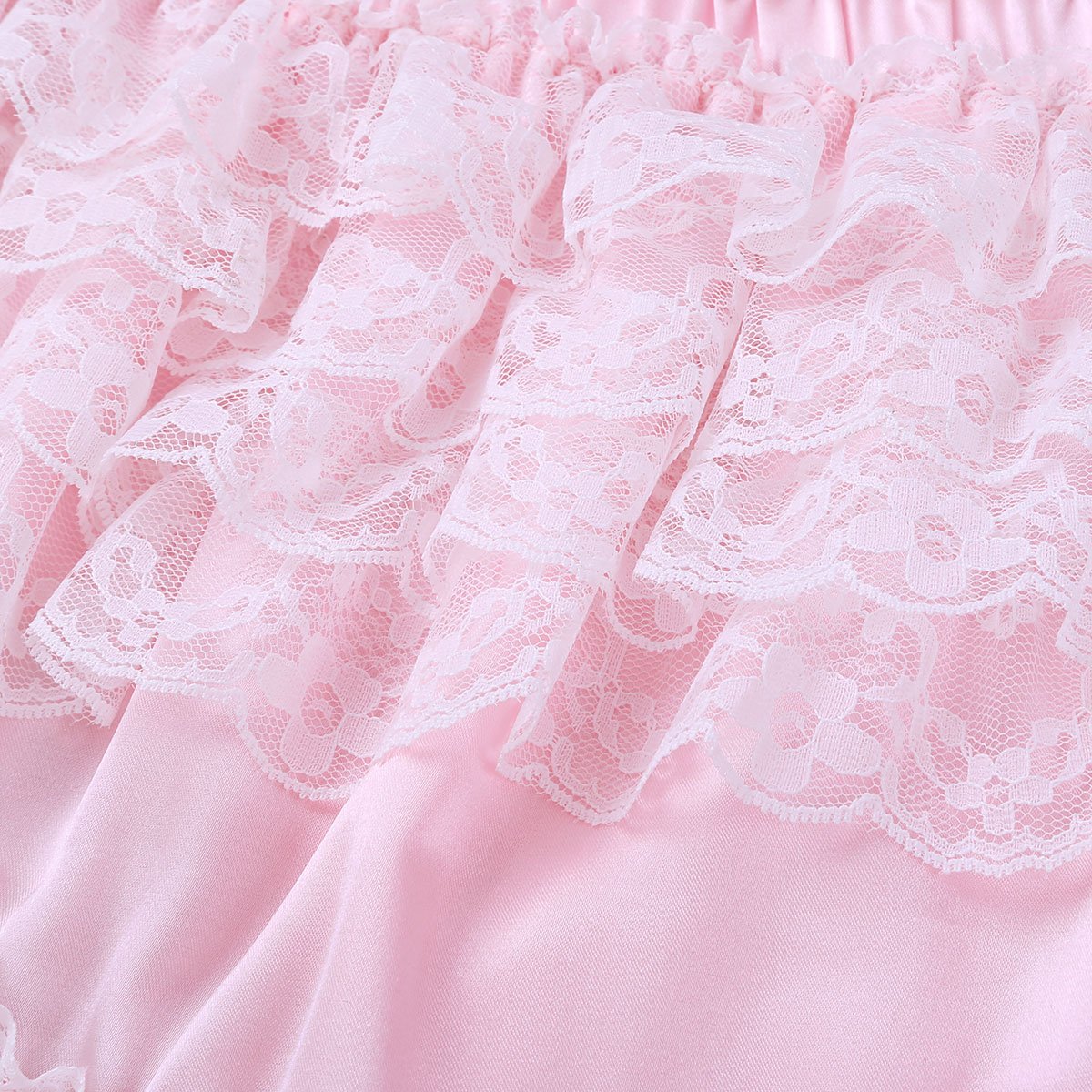 Moily Men's Silky Satin Floral Lace Panties - Elegant Ruffled Lingerie with Bow Detail for Crossdressers & Sissy - Soft Comfortable Bikini Briefs Underwear for Special Occasions & Role Play