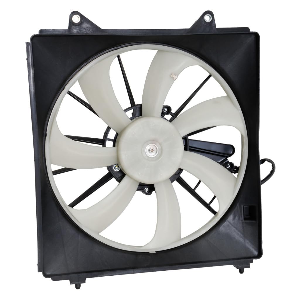 2015-2020 Acura TLX 3.5L A/C Condenser Fan Assembly Driver Side Replacement - Compatible with AC3113116, 386155J2A01, 386165J2A01 | Perfect for Summer Cooling & AC System Repair