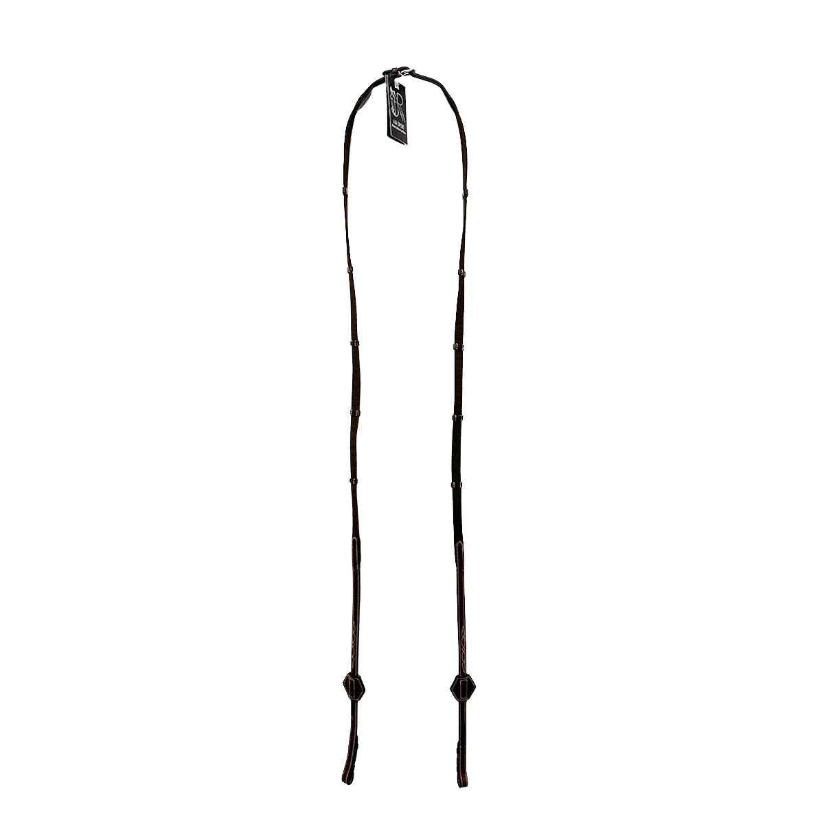AJR 5/8 Inch Web Rein with Stopper and Leather Grips - Perfect for Horseback Riding, Training, and Equestrian Sports