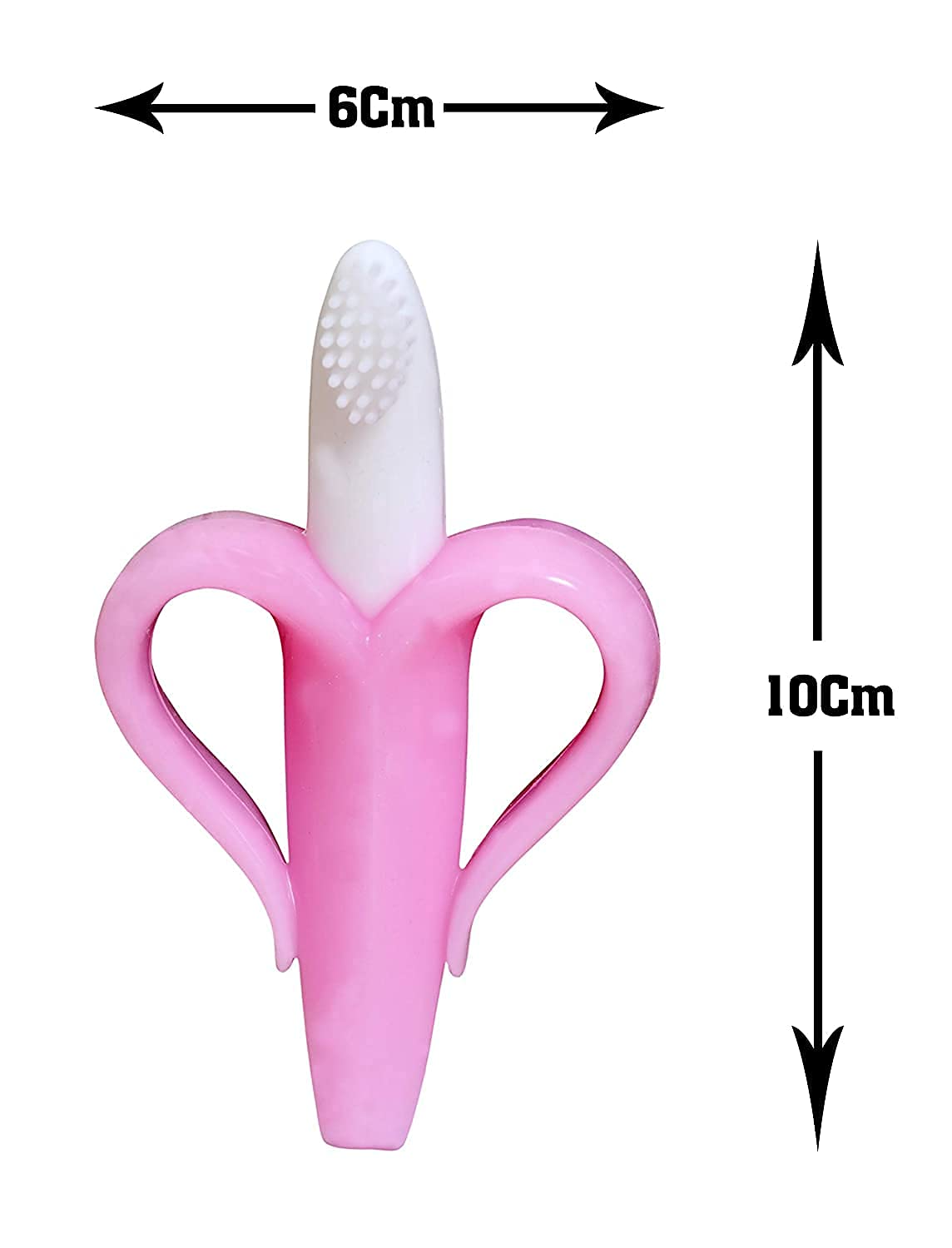 Organic Silicone Baby Teether for 3-12 Months - BPA Free Banana-Shaped Teething Toy & Toothbrush (32 Colors) - Perfect for Soothing Sore Gums & Early Oral Care