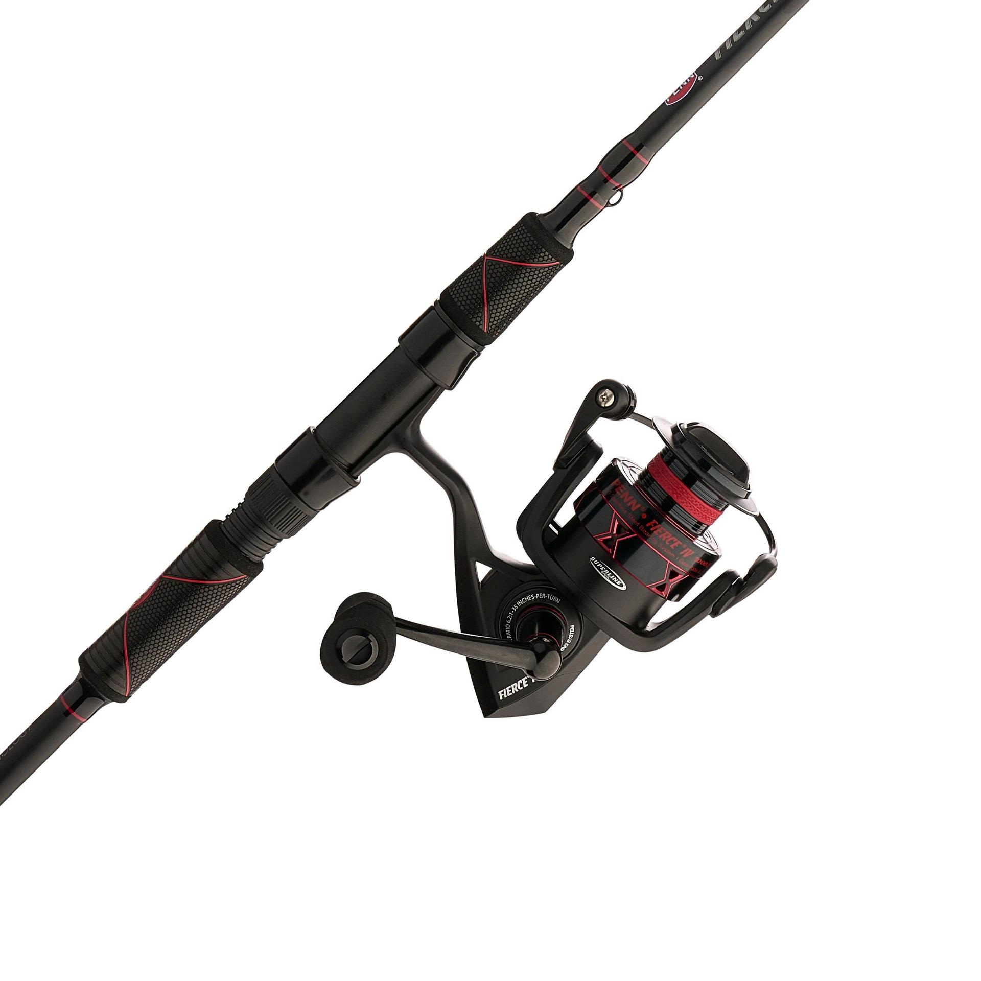 Fierce® IV LE Spinning Rod and Reel Combo - Premium Fishing Gear for Freshwater & Saltwater Anglers | Perfect for Bass, Trout, and Inshore Fishing