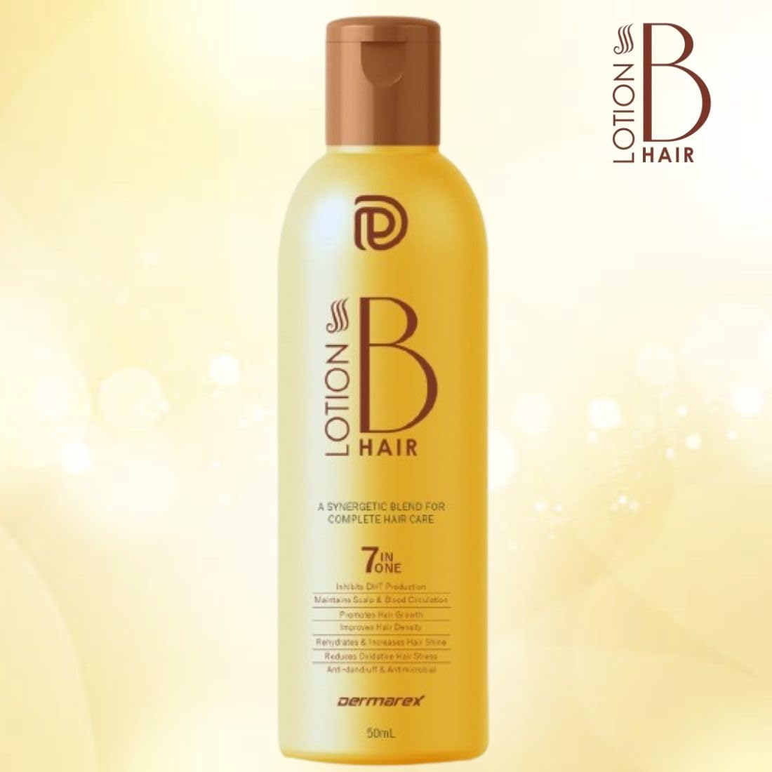 B Hair Growth Lotion (50 ml) - Anti Hair Fall Treatment for Men & Women | Stimulates Hair Regrowth | Perfect for Thinning Hair & Scalp Care at Home