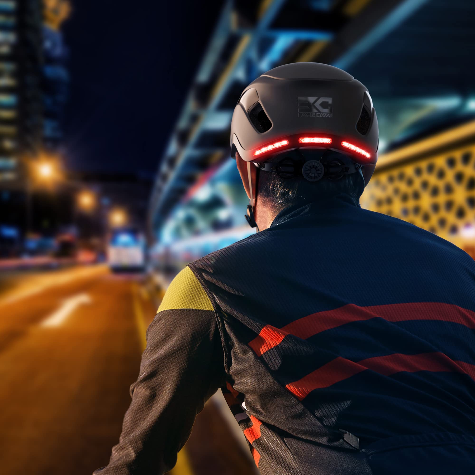 BASE CAMP SF-999 Smart Bluetooth Bike Helmet for Adults - Built-in Speakers, Mic & LED Turn Signals - Lightweight Cycling Helmet for Men & Women - Perfect for Commuting, Road Biking & Urban Cycling