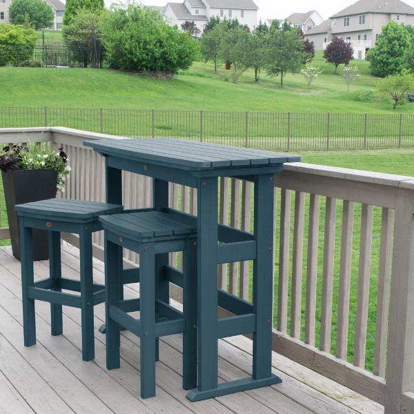 Lehigh 3-Piece Bar Height Balcony Patio Set - Outdoor Bistro Furniture for Small Spaces, Balconies & Decks