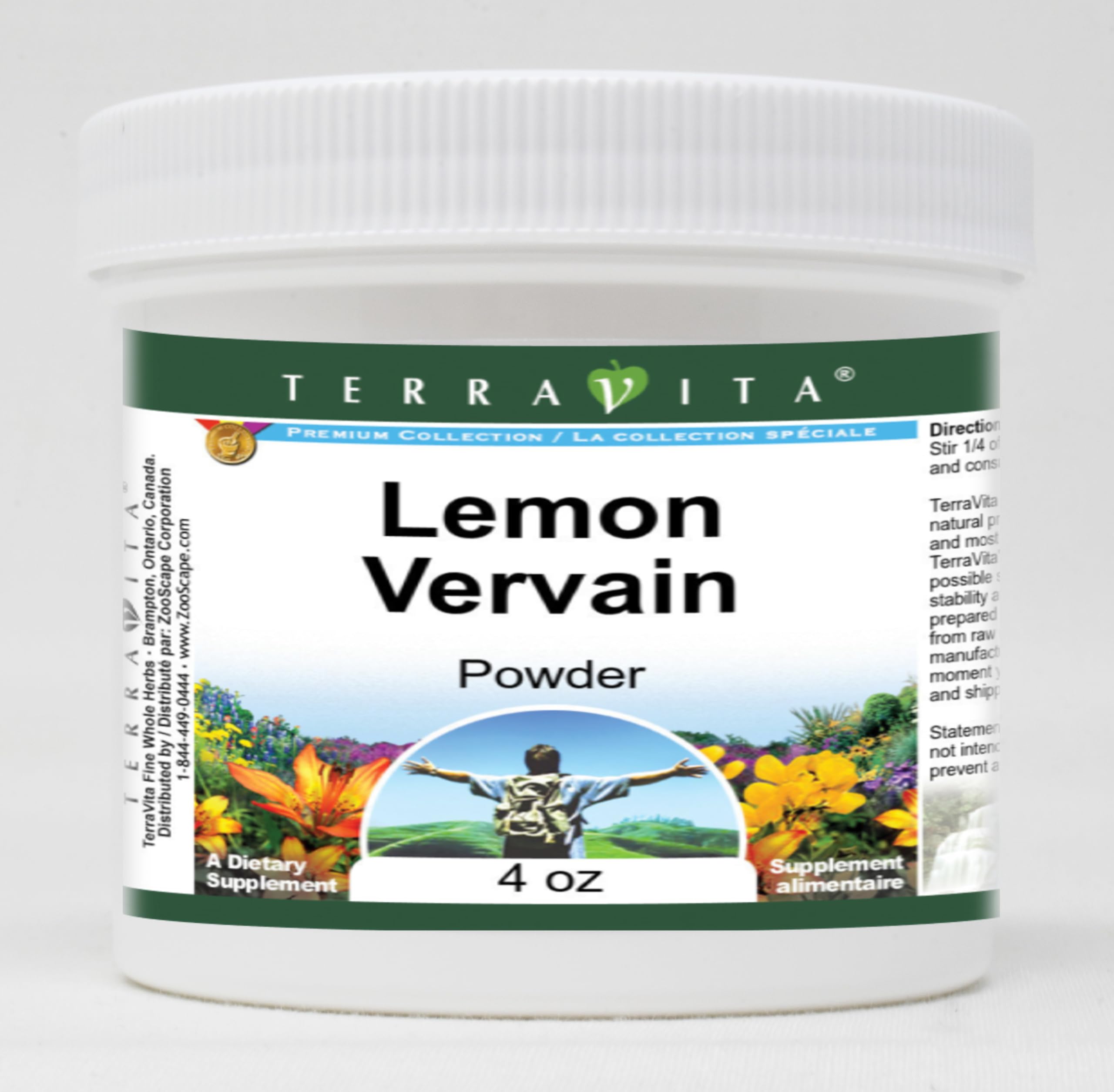 Organic Lemon Vervain Powder 4oz (113g) - Premium Herbal Supplement for Tea & Wellness - ZIN: 521771 - Perfect for Relaxation, Detox & Immune Support
